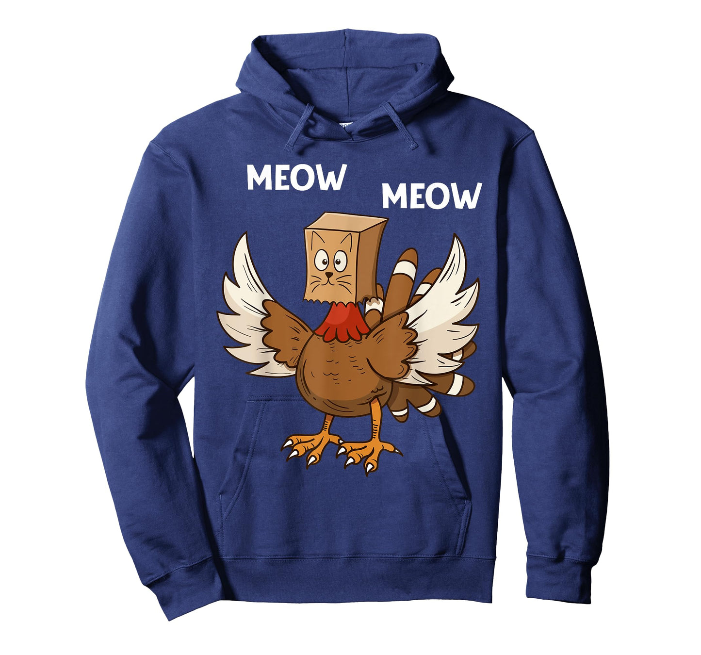 Thanksgiving Cat Funny Fake Cat Meow Thanksgiving Turkey T-Shirt for Men Women Girls Kids