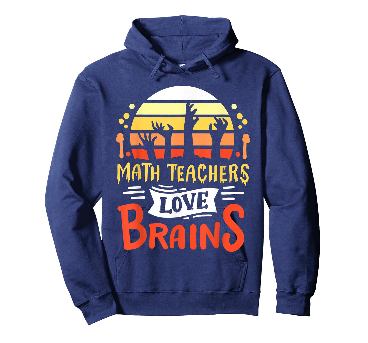 Math Teachers Love Brains Funny Halloween Costume Zombie T-Shirt for Men Women