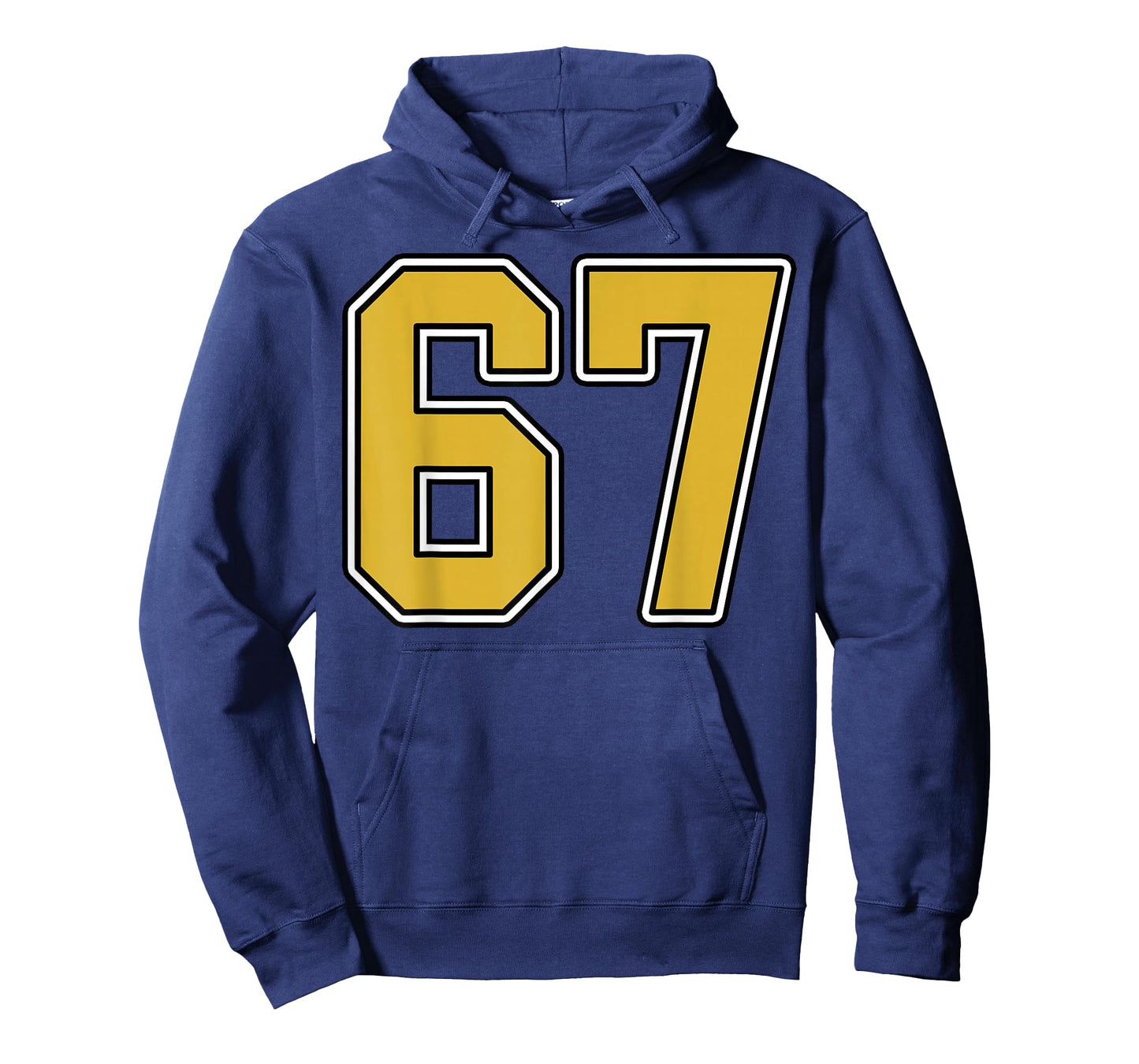 Old Gold Black White Sports Number 67 Jersey Uniform Player T-Shirt