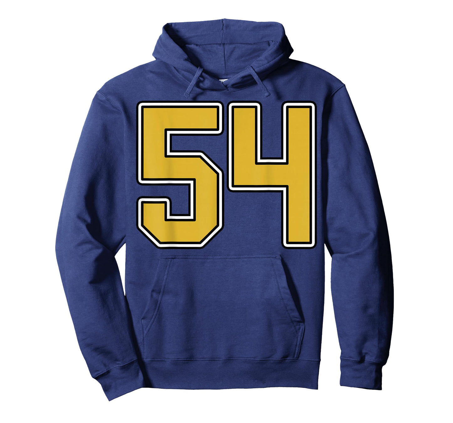 Old Gold Black White Sports Number 54 Jersey Uniform Player T-Shirt