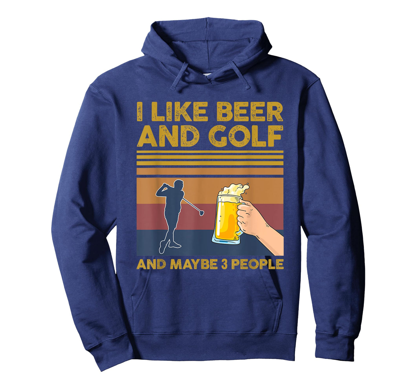 I Like Beer and Golf and Maybe 3 People Funny Gift T-Shirt