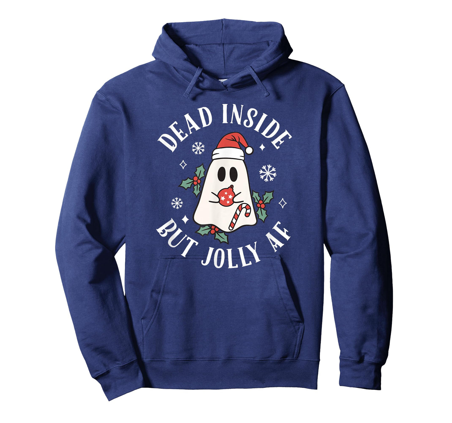 Dead Inside But Jolly AF Funny Christmas Ghost T-Shirt
