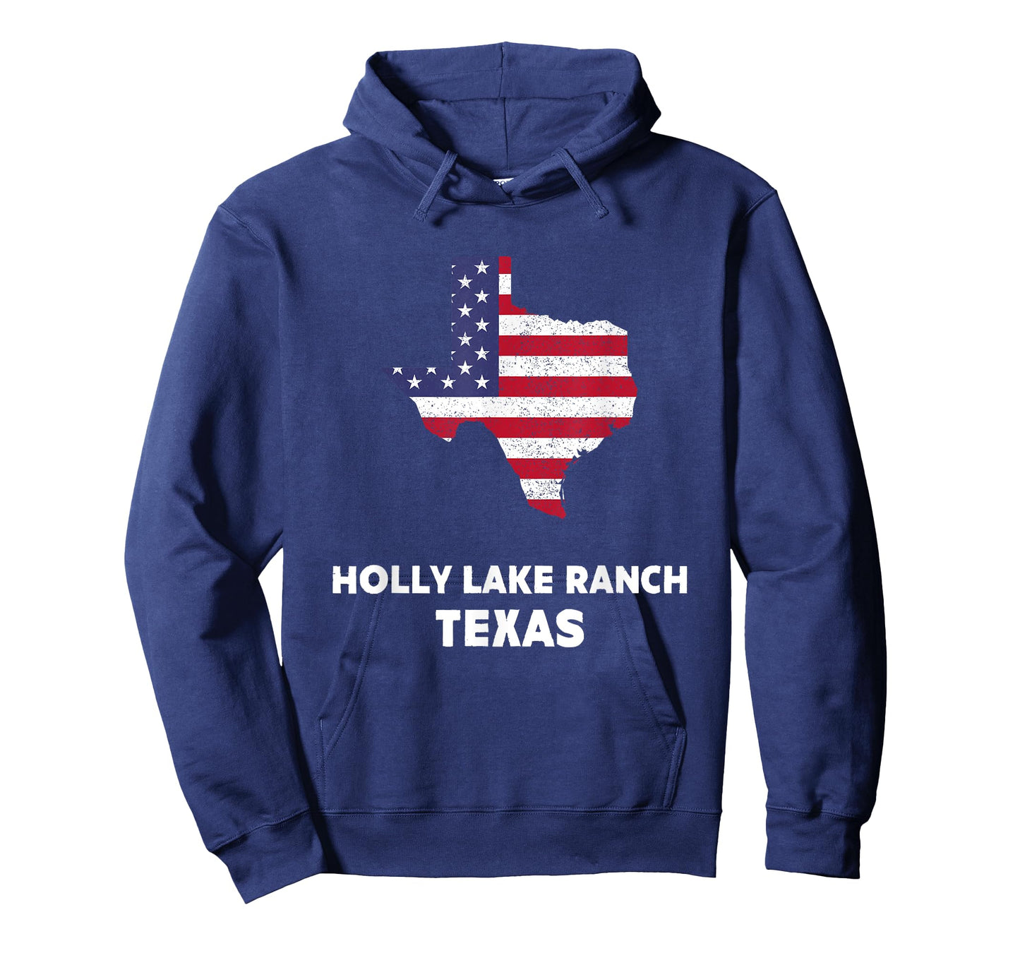 Distressed Patriotic USA Flag Holly Lake Ranch, Texas T-Shirt for Women Men