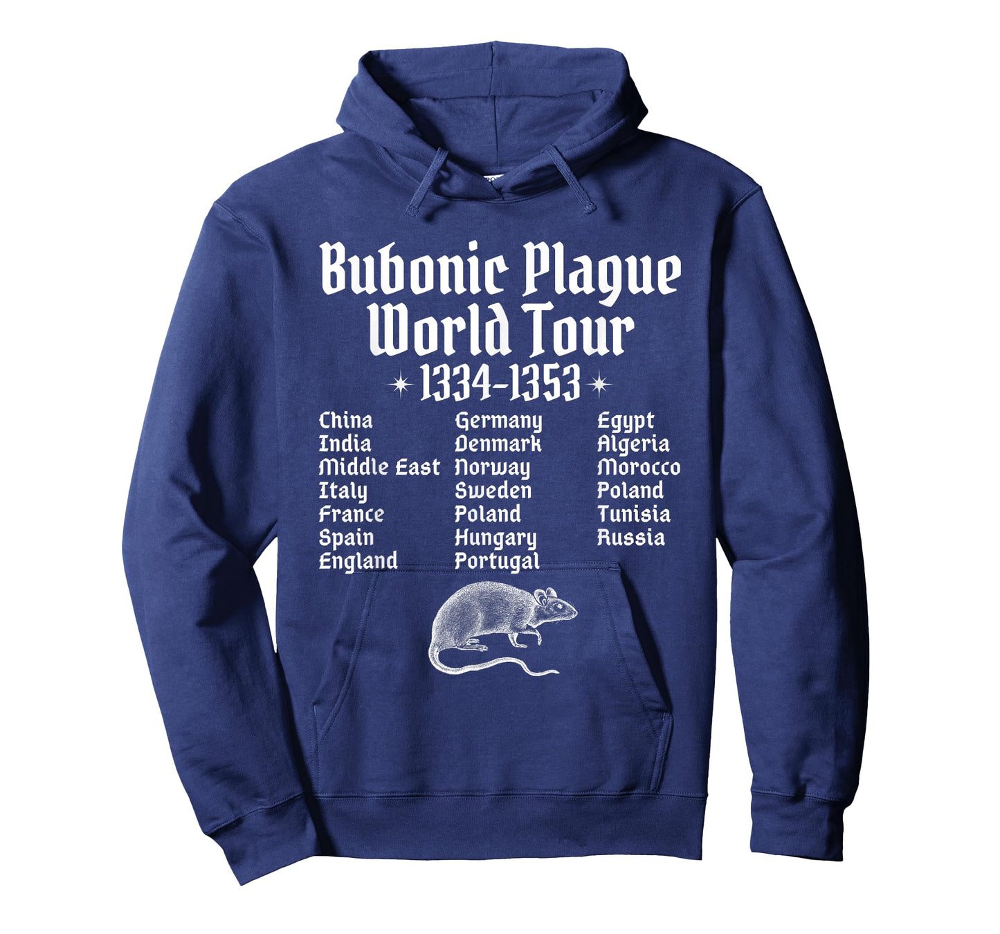 Bubonic Plague World Tour Funny Europe History Humor Rat T-Shirt