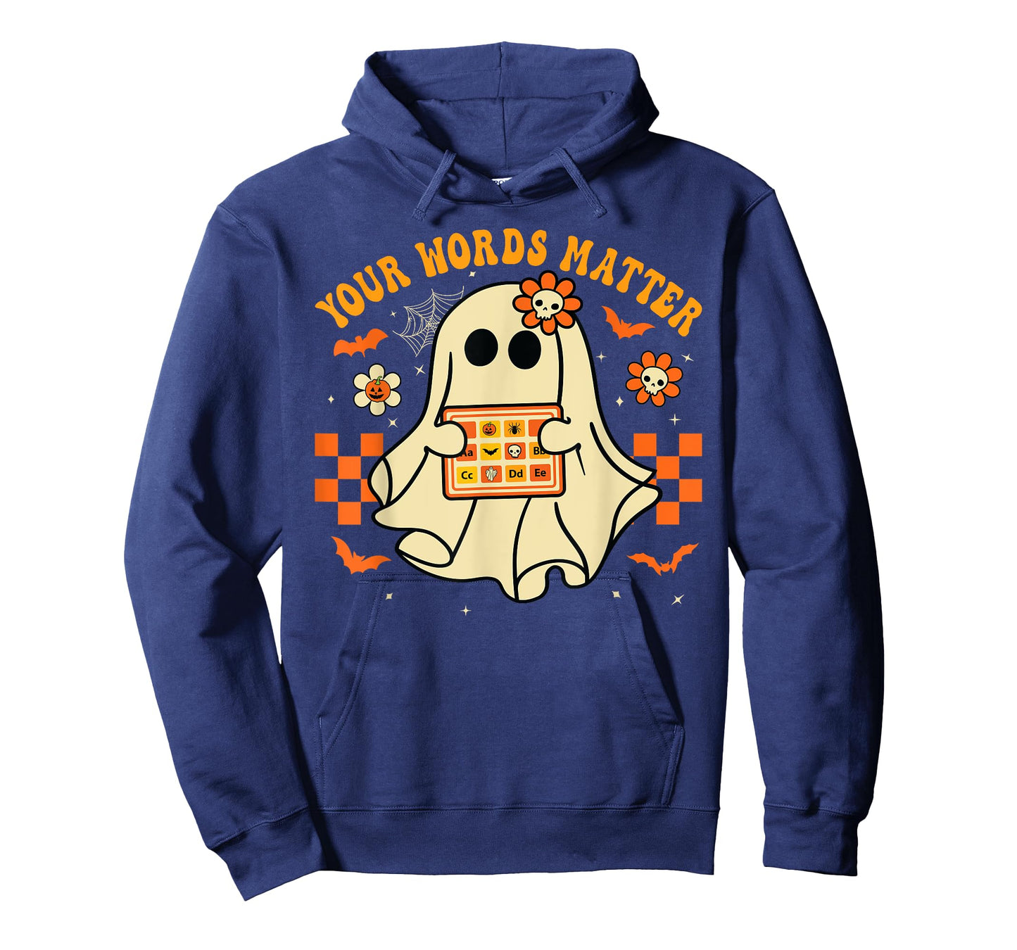 Your Words Matter SLP Speech Therapist Halloween Ghost T-Shirt