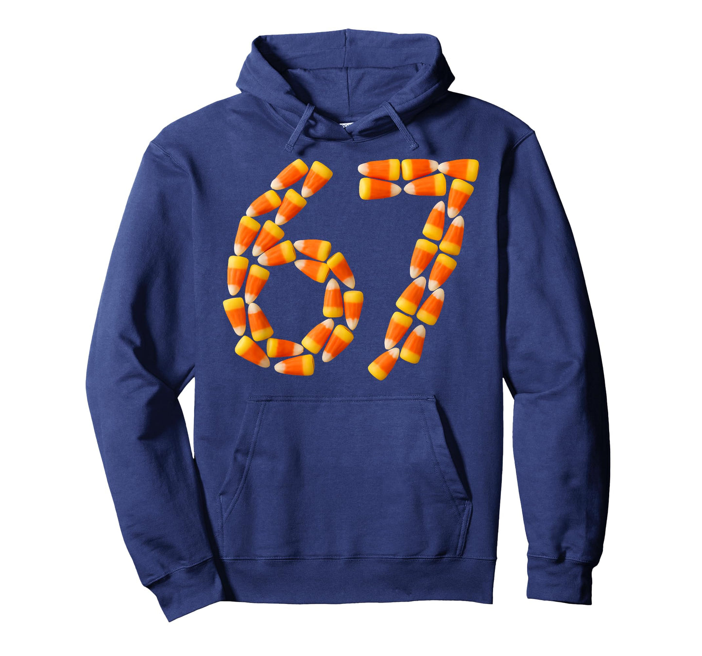 Six Seven Candy Corn Sweet Halloween Number 67 Design T-Shirt