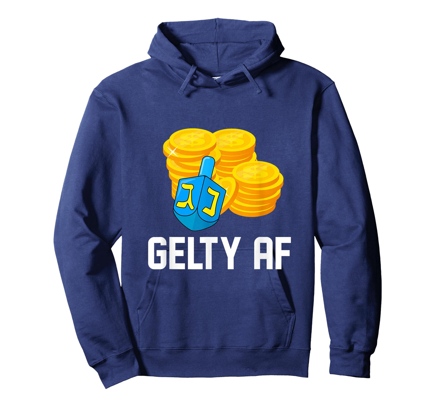 Gelty AF Hanukkah Gelt Dreidel Champ Jewish Menorah Latke T-Shirt