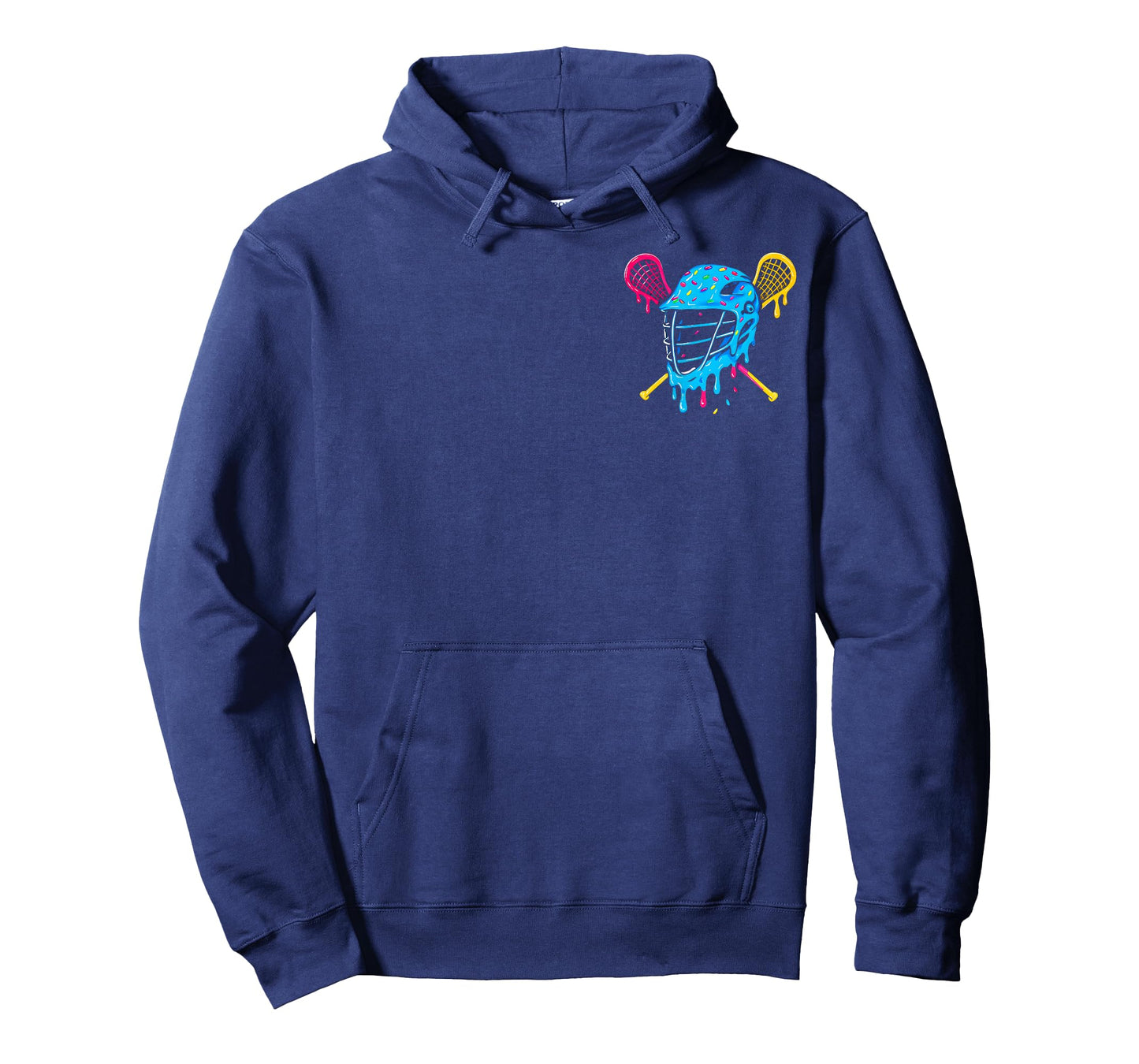 Lacrosse Ice Cream Drip Lax Boys Helmet Stick Youth (2Sides) T-Shirt