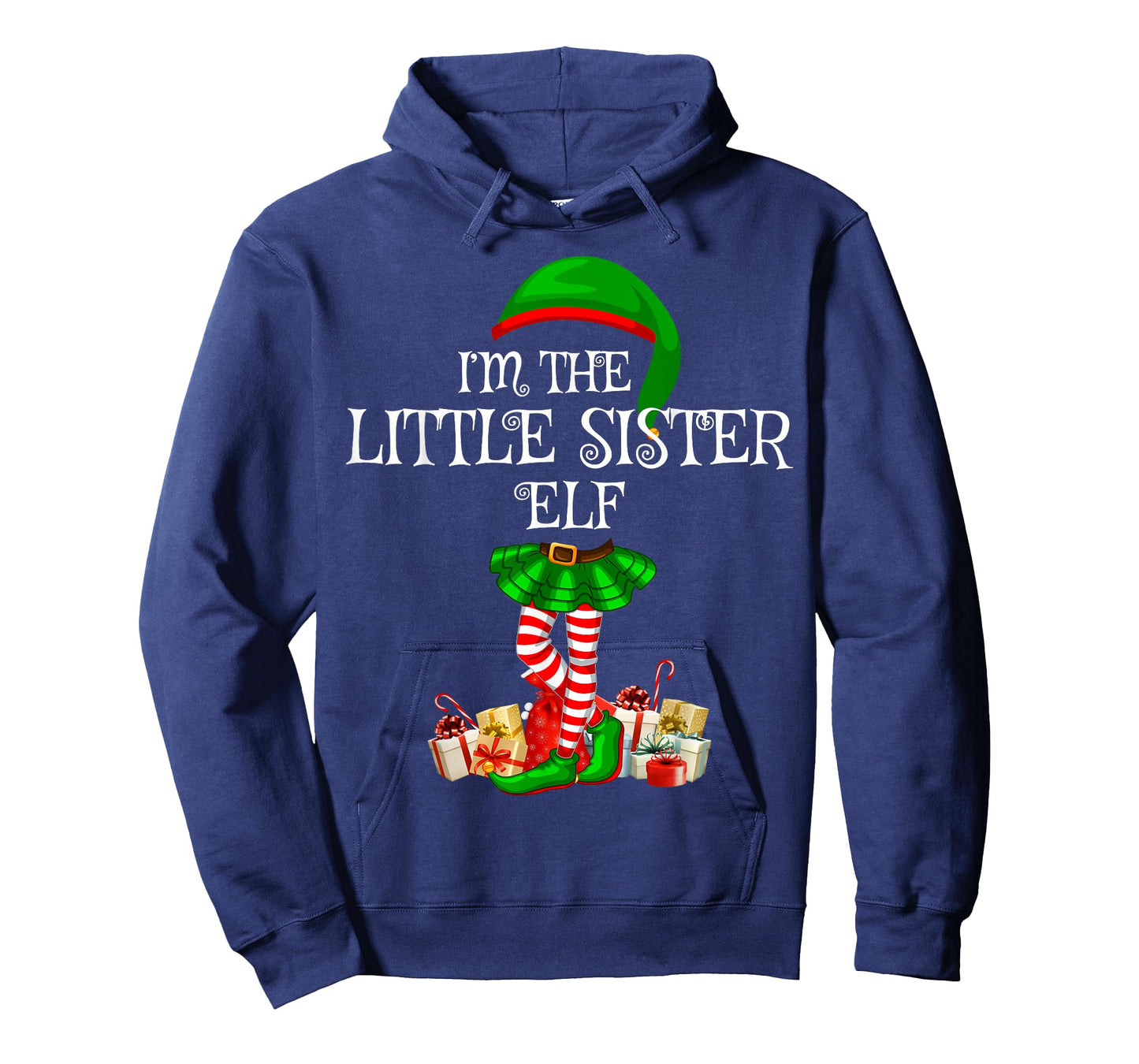 Matching Family Group I'm The Little Sister Elf Christmas T-Shirt