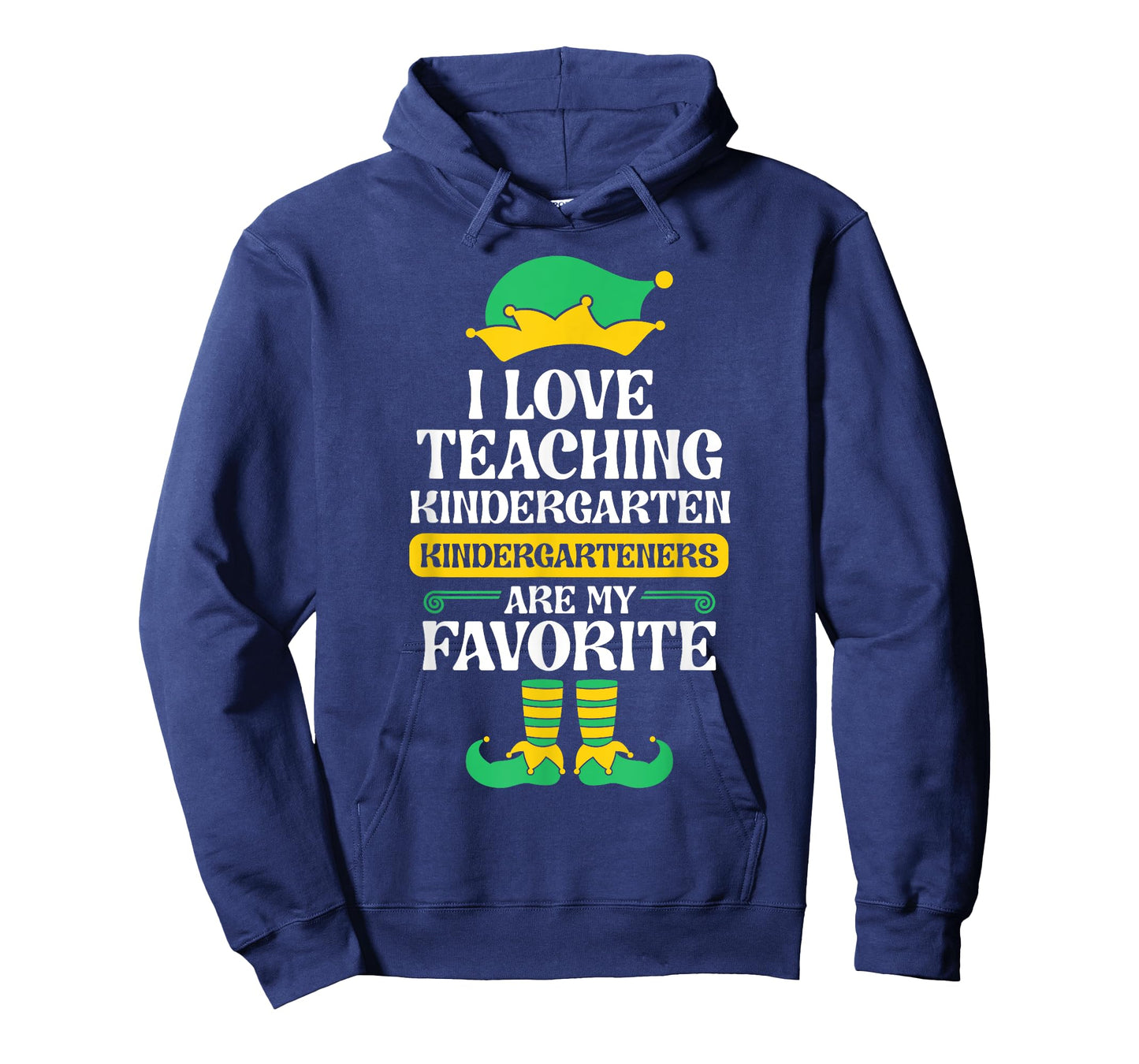 Kindergarten Teacher Elf Christmas Kinder I Love Teaching T-Shirt for Men Women Kids