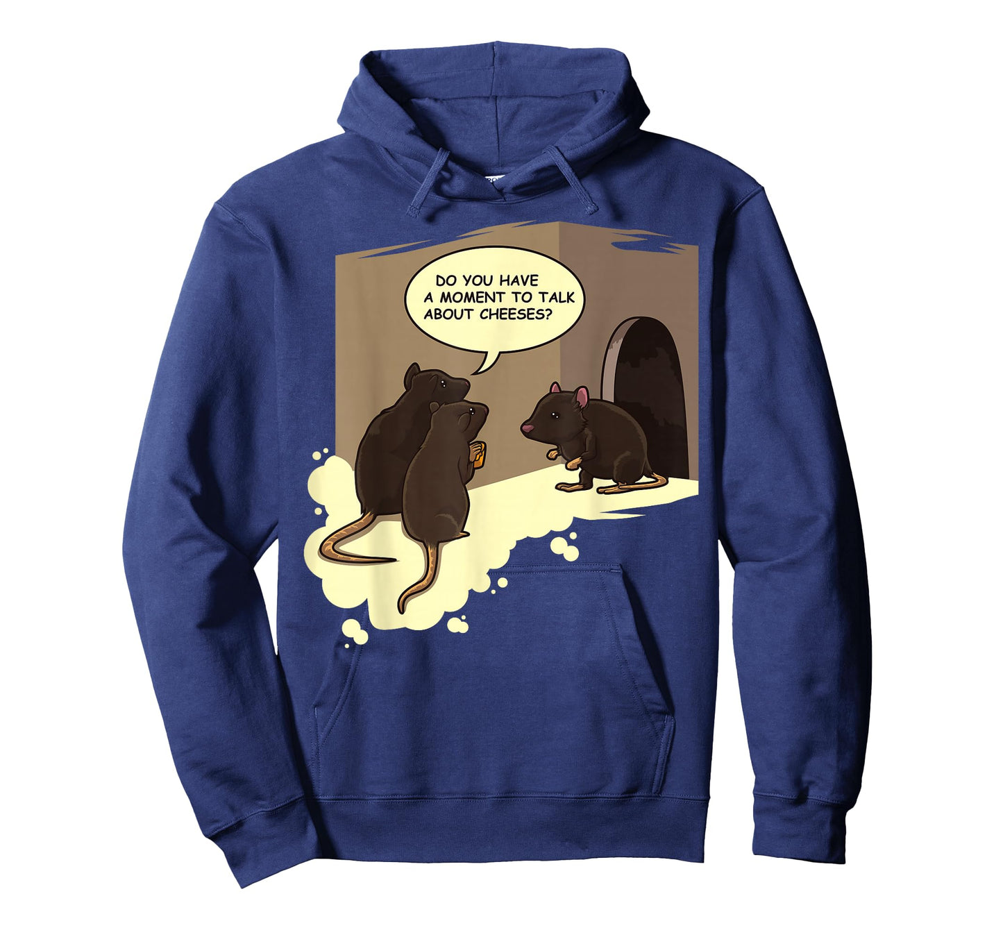 Funny Jesus Worship Cartoon Pun - Rats "Talk About Cheeses" T-Shirt