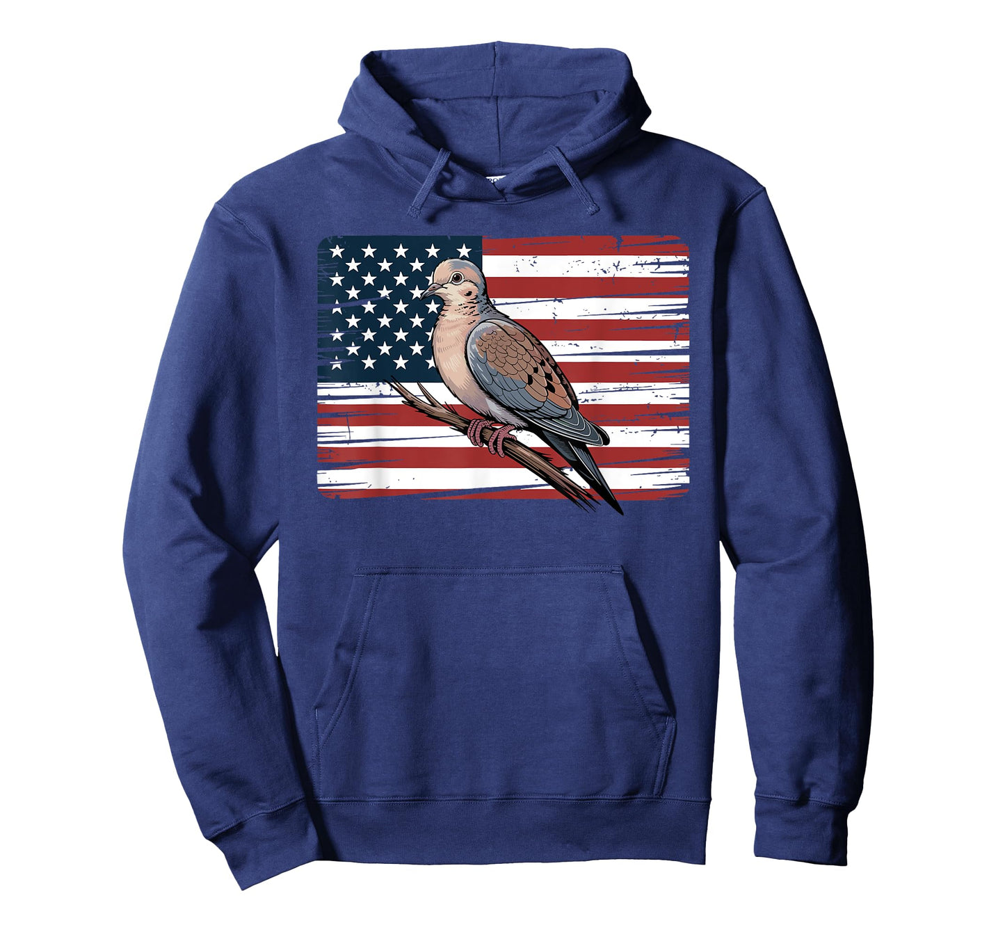 Mourning Dove Bird Lover Bird Watching USA American Flag T-Shirt