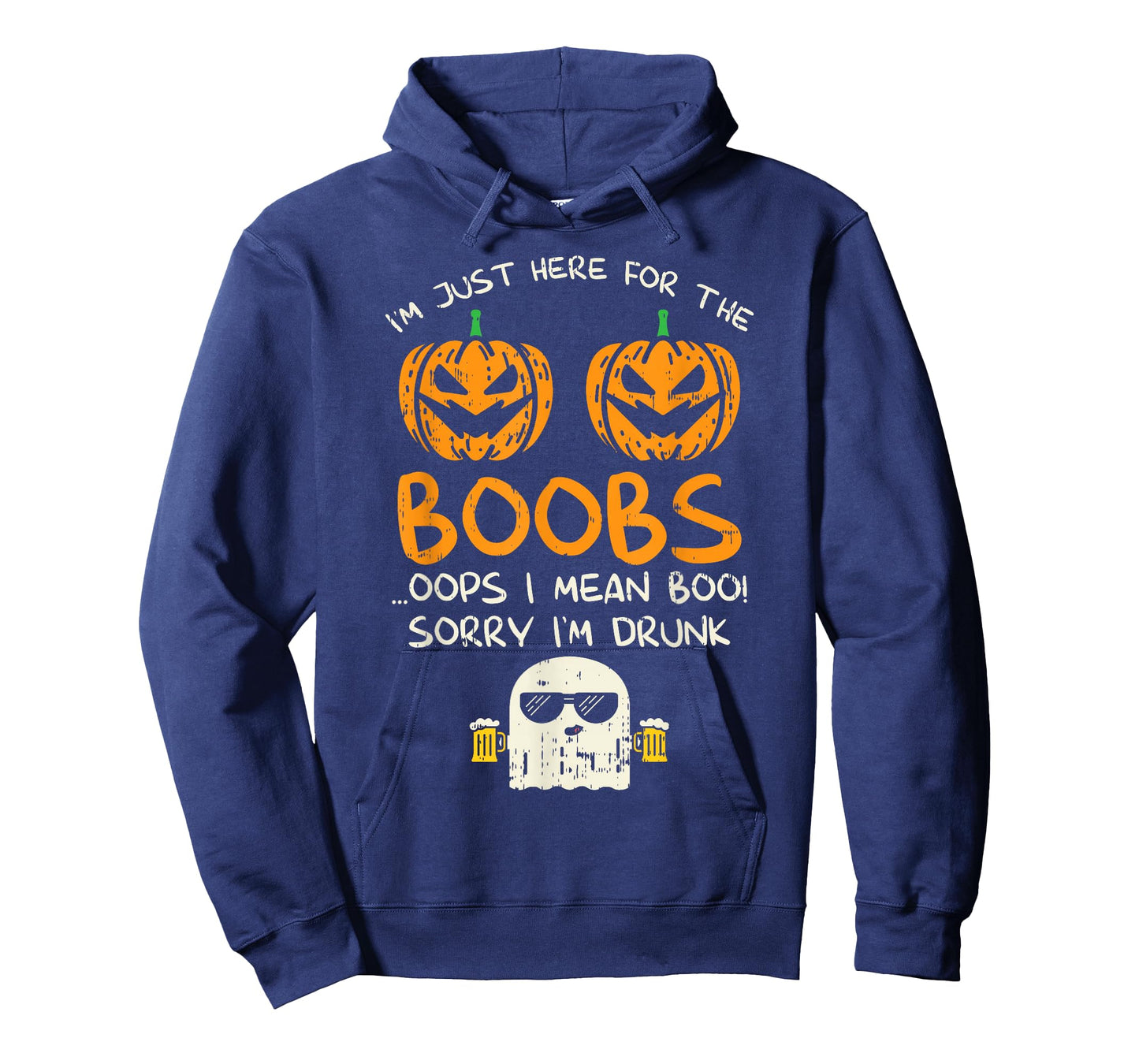 Im Just Here For The Boobs Boos Drunk Ghost Beer Halloween T-Shirt
