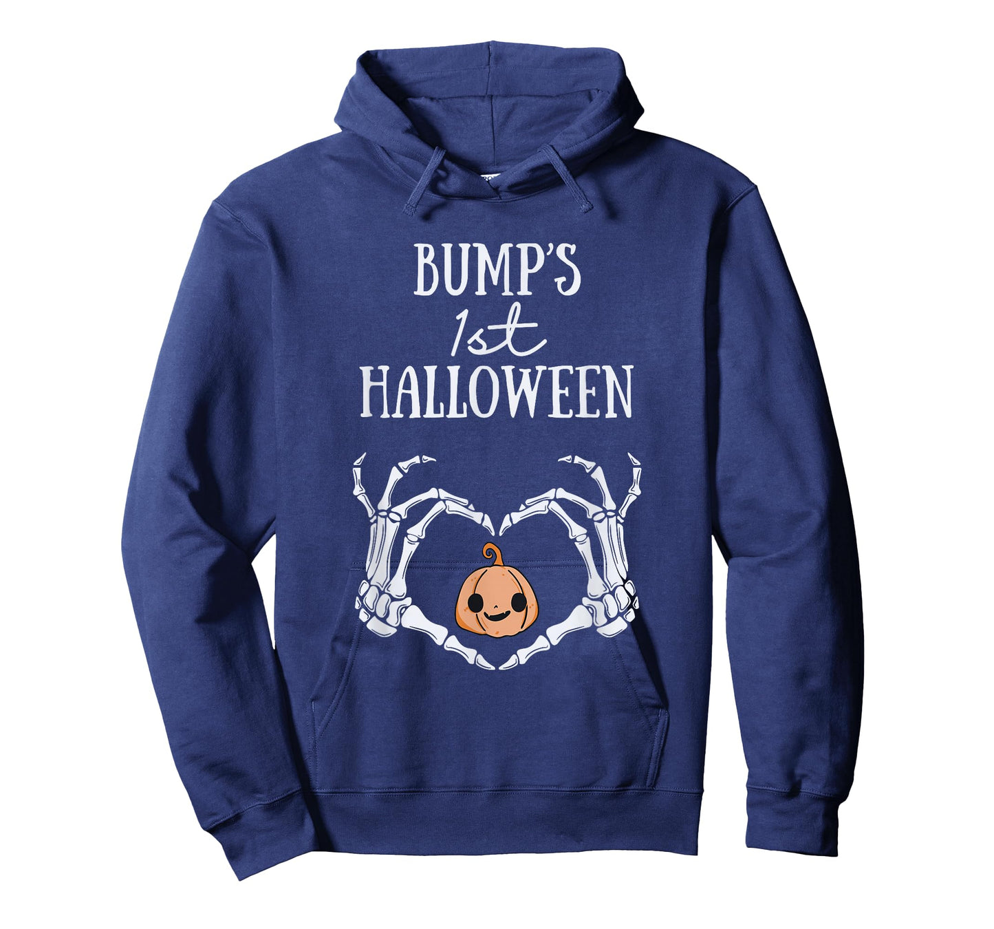 Bump's 1st Halloween Skeleton Hand Heart Pregnancy Baby T-Shirt