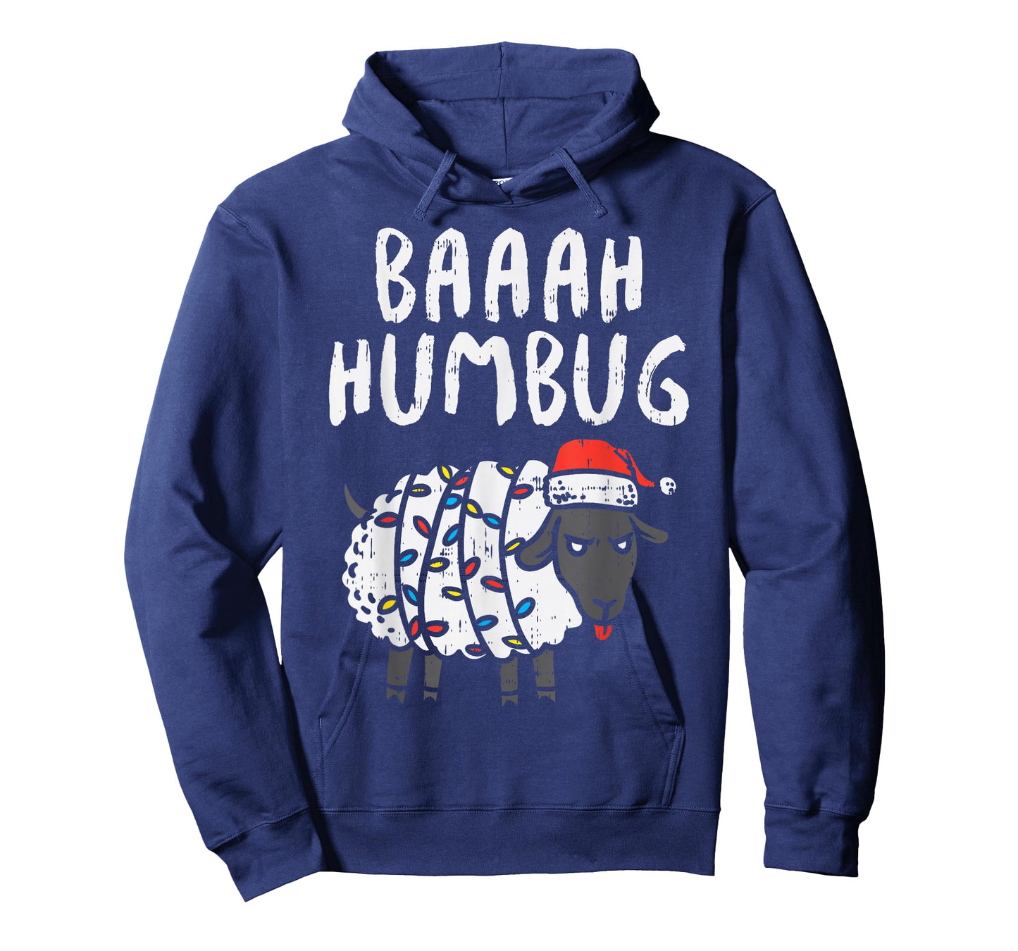 Baaah Humbug Sheep Xmas Lights Funny Anti Christmas Gift T-Shirt
