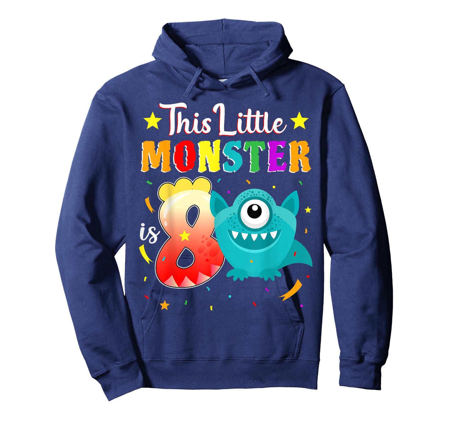 Little Monster 8th Birthday Party Monster 8 Years Old T-Shirt