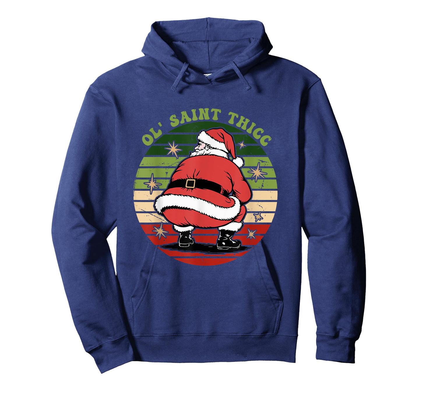 Ol' Saint Thicc Twerkin Santa Christmas Design T-Shirt