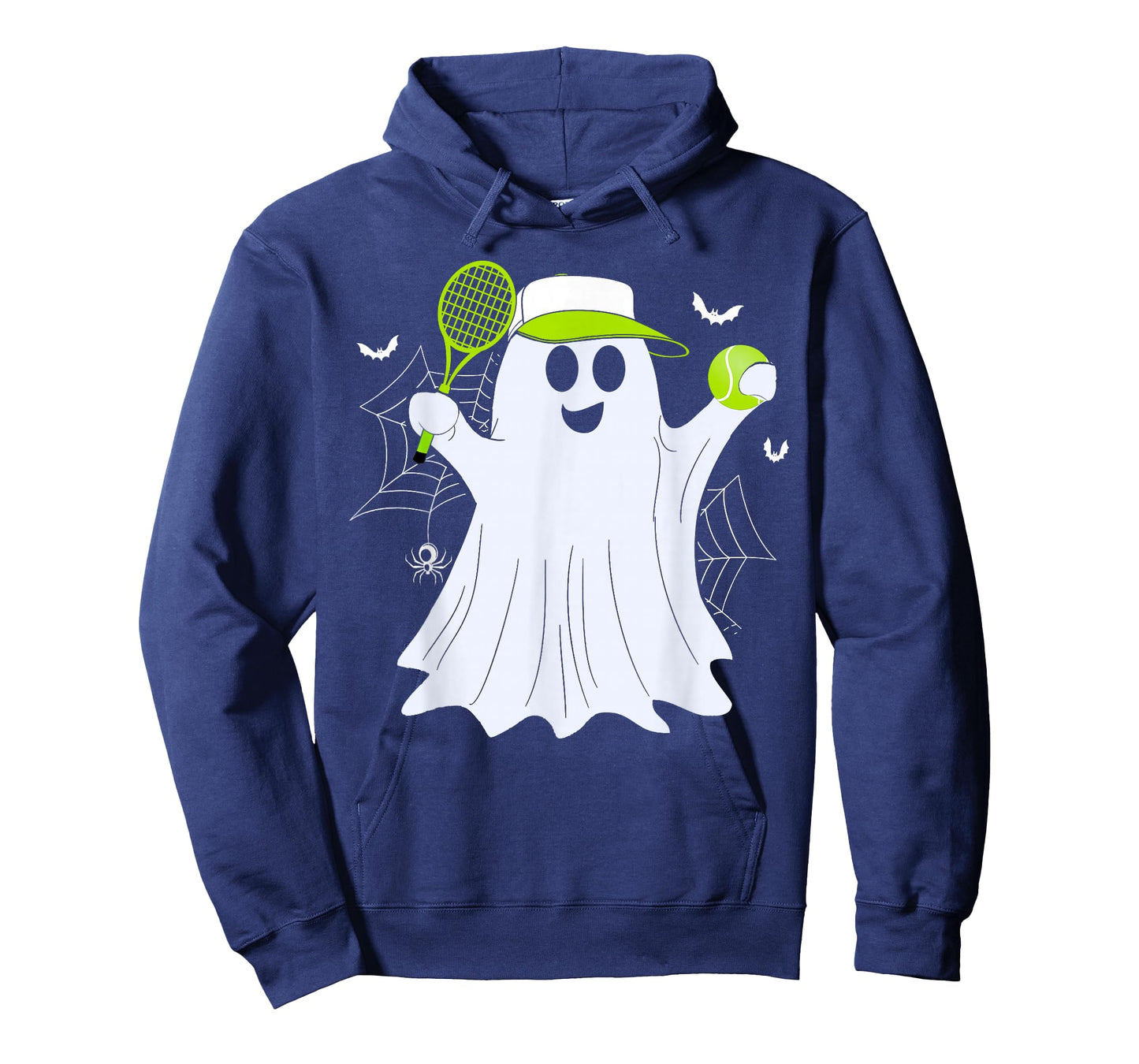 Boo Ghost Playing Tennis Funny Halloween Tennis Costume T-Shirt