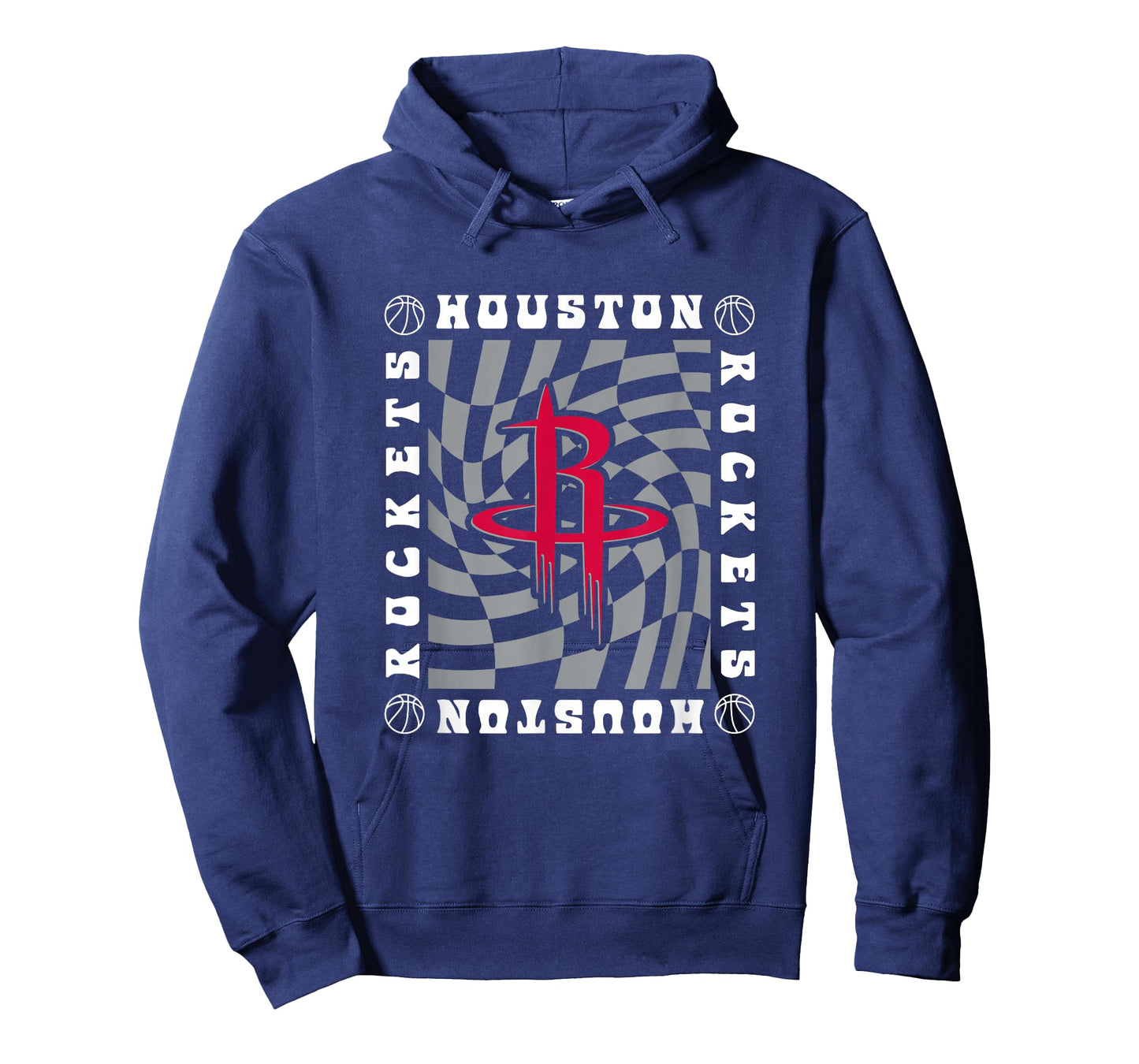 NBA Houston Rockets Retro Checkerboard Wave T-Shirt