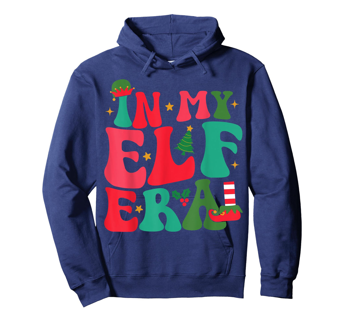 In My Elf Era Groovy Xmas Funny Women Christmas Elf T-Shirt
