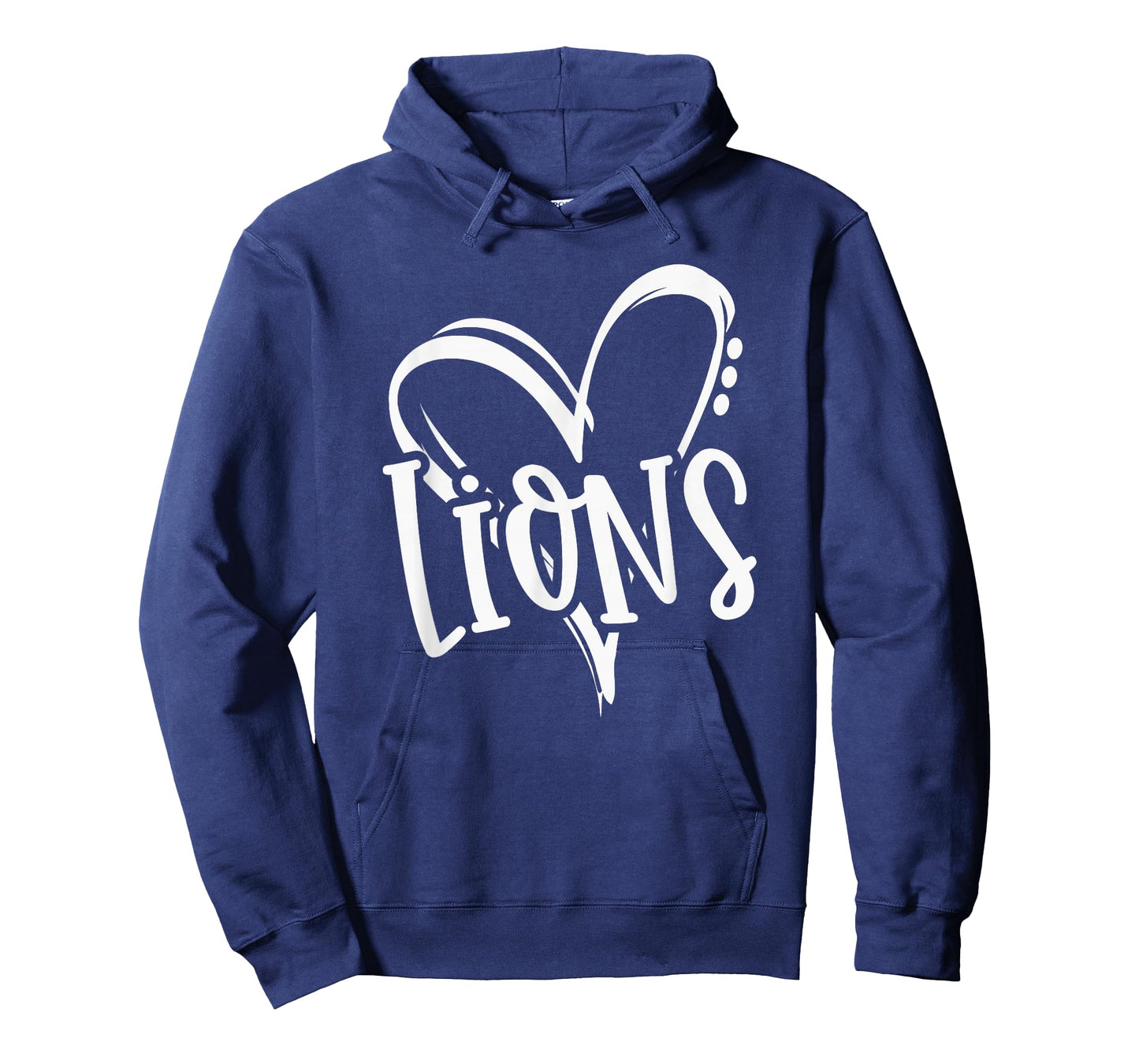 Lions School Sports Fan Team Spirit Heart T-Shirt