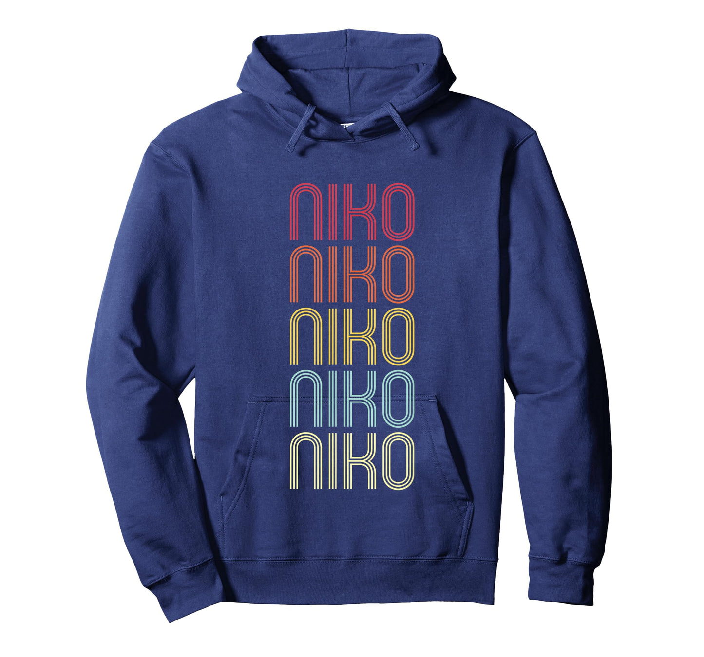 Niko Retro Wordmark Pattern Vintage Personalized 70s T-Shirt