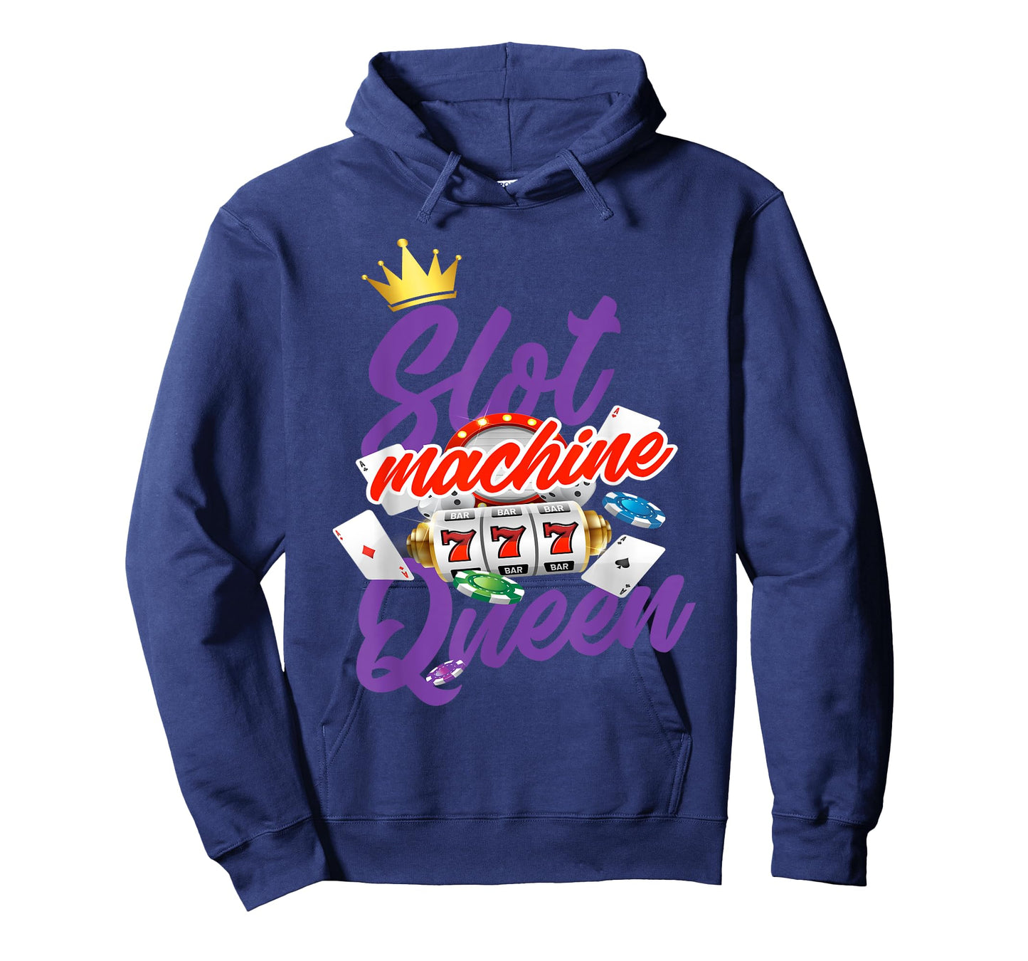 Slot Machine Queen Slots Casino Gambling T-Shirt