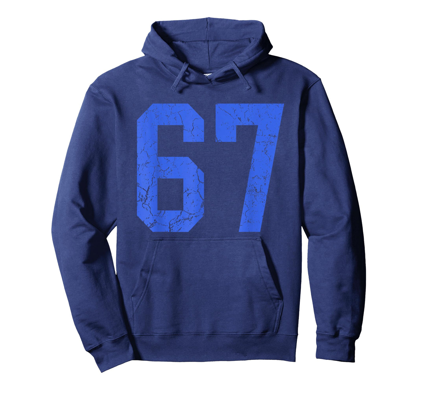 Distressed Royal Blue Number 67 Jersey Player Uniform #67 T-Shirt