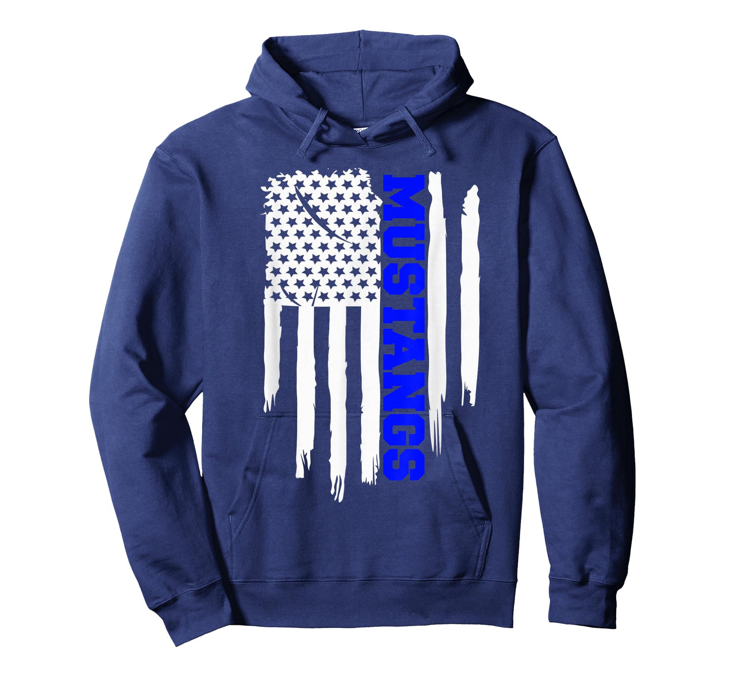 Friendswood Mustangs American Flag T-Shirt