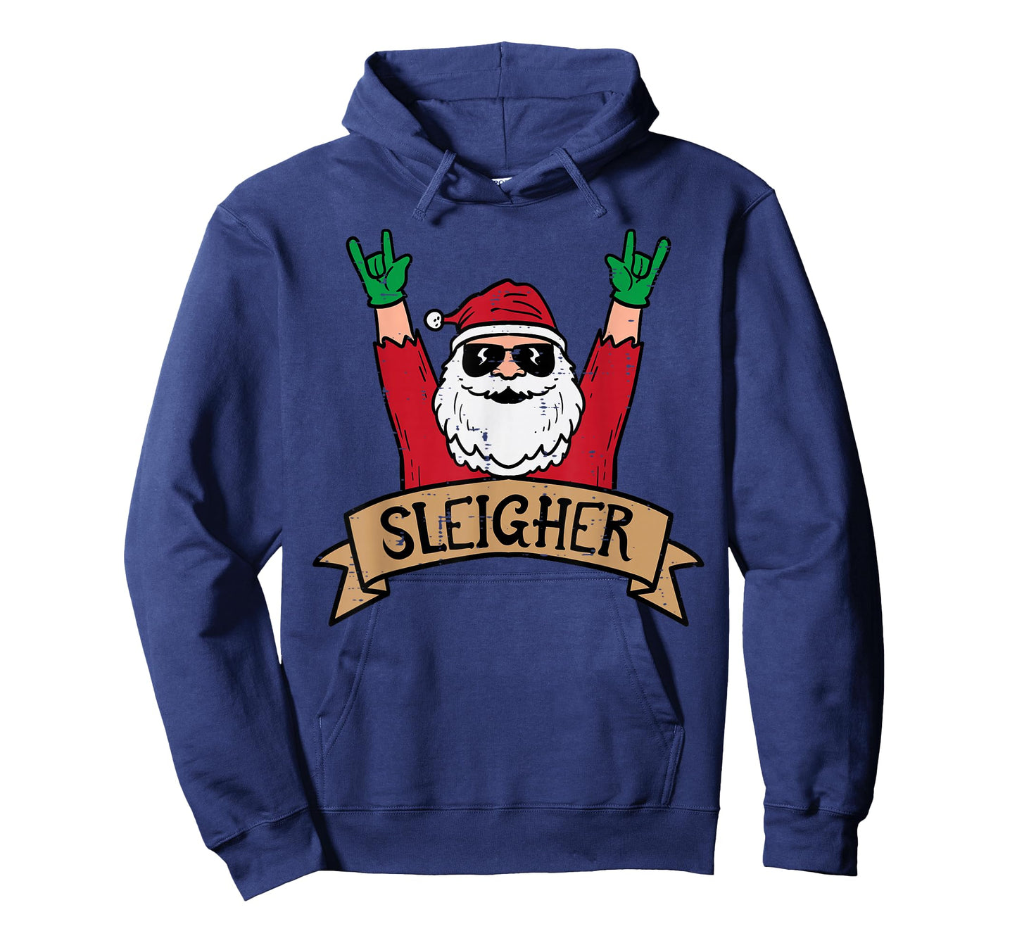 Christmas Sleigher Santa Rock Xmas Rocker Men Women Kids Boy T-Shirt