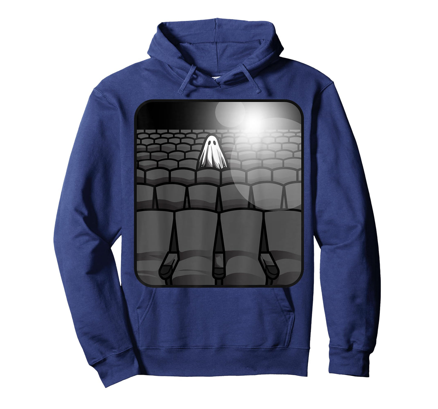 Sheet Ghost Haunted Movie Theater Sad Spooky Theatre Movies T-Shirt