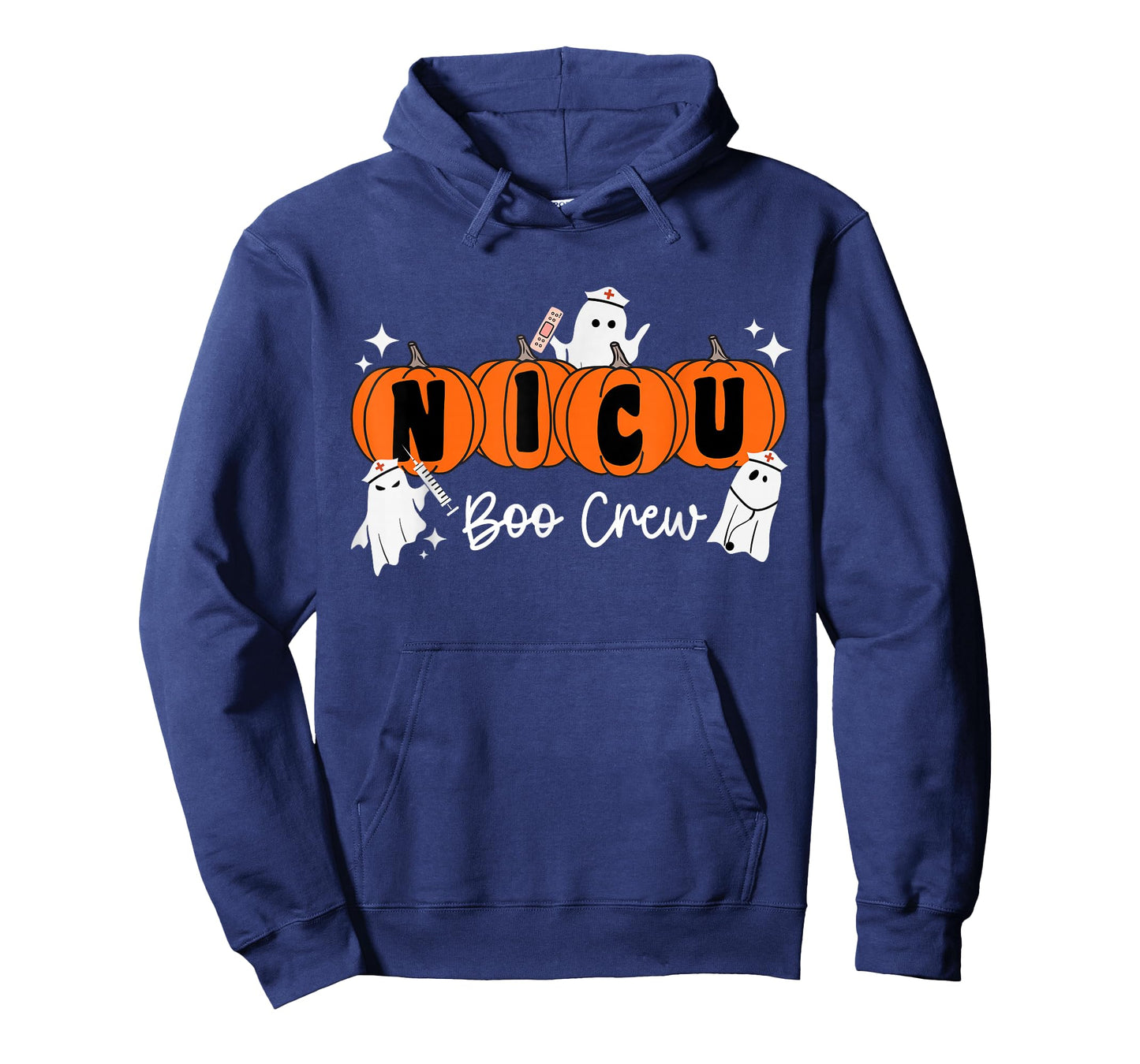 Nicu Boo Crew Ghost Pumpkin Costume NICU Nurse Halloween T-Shirt