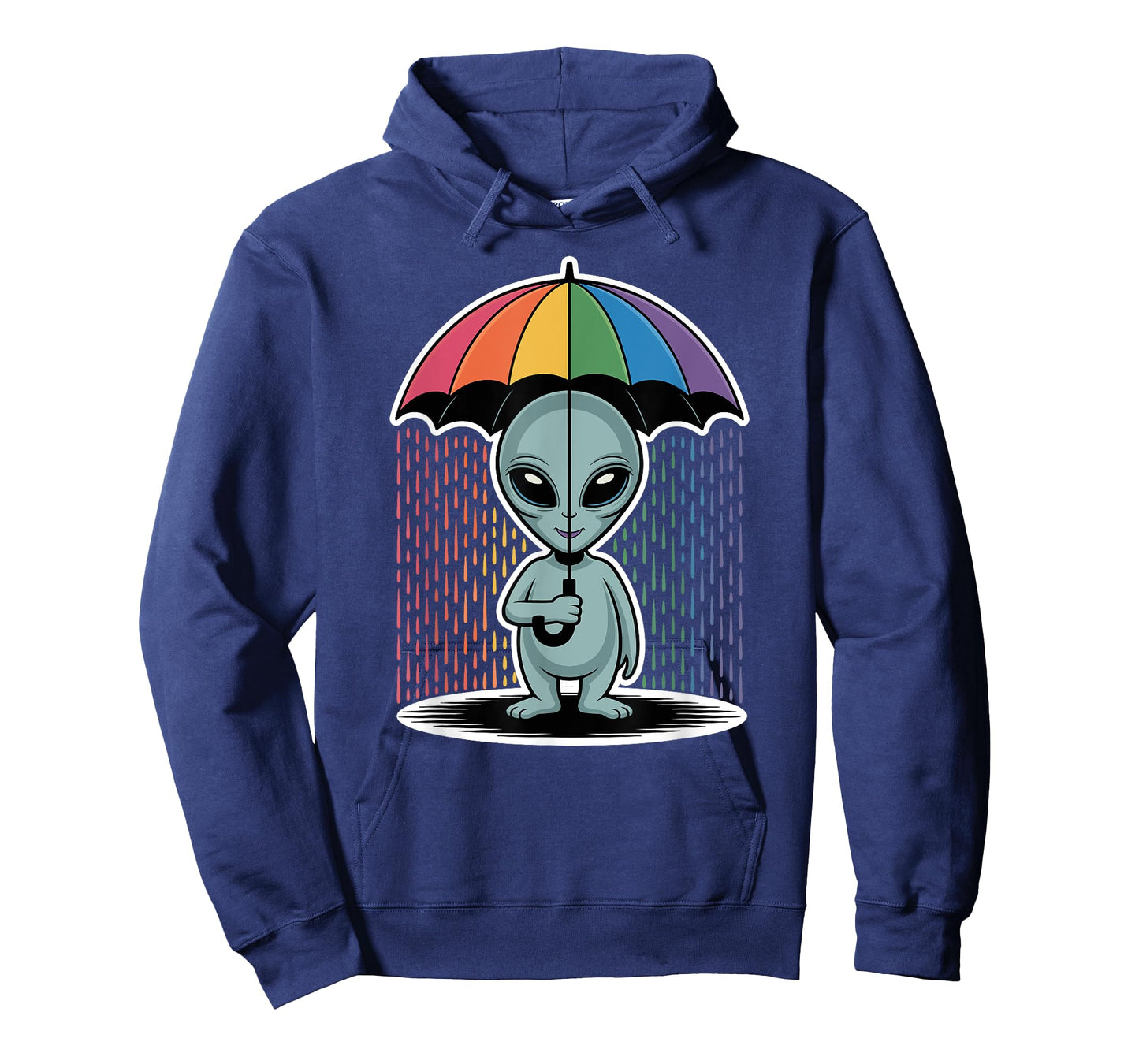 Alien LGBT Gay Pride Rainbow Flag Umbrella UFO Lover T-Shirt
