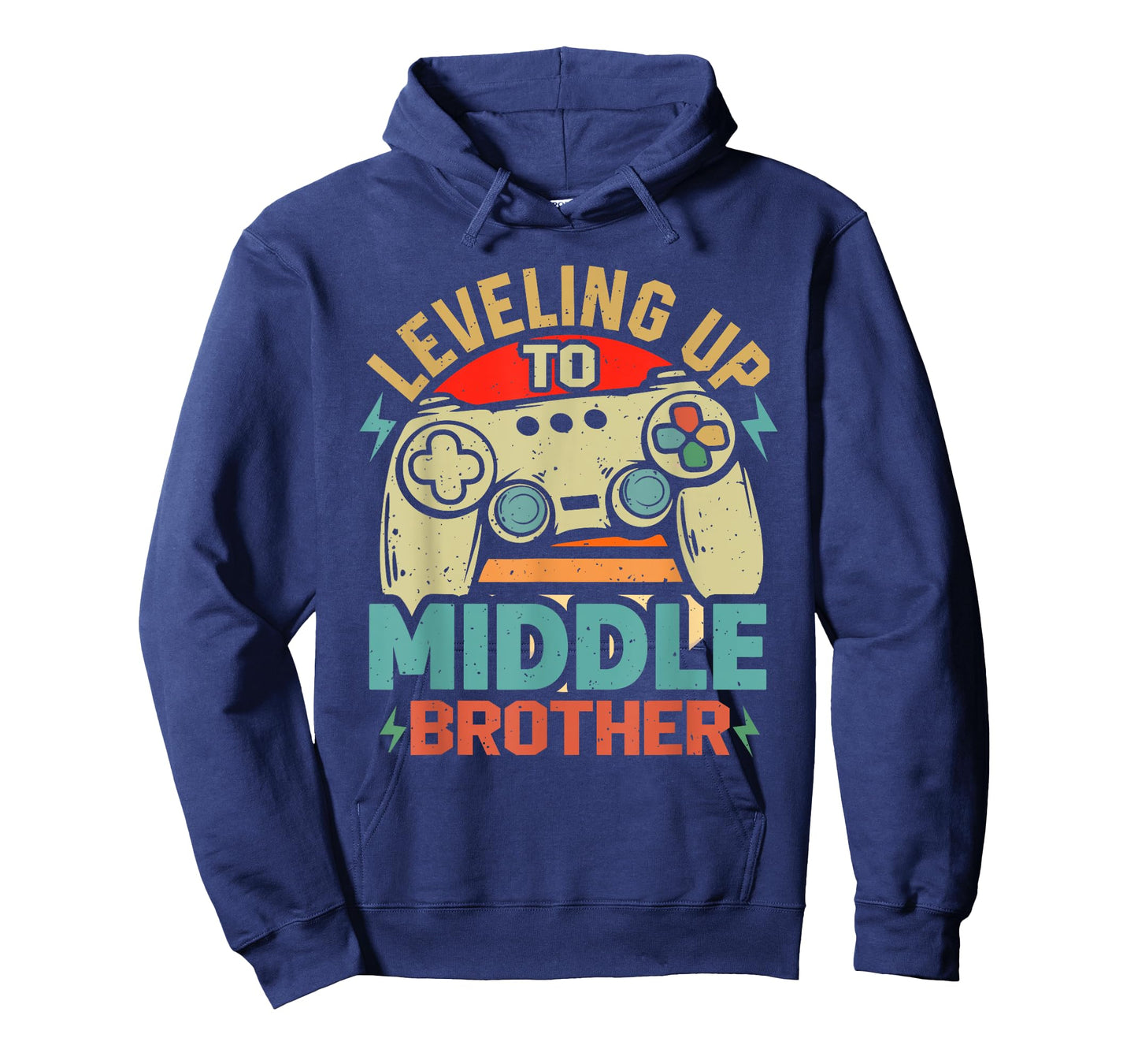 Leveling Up To Middle Brother Funny Gamer Gaming T-Shirt