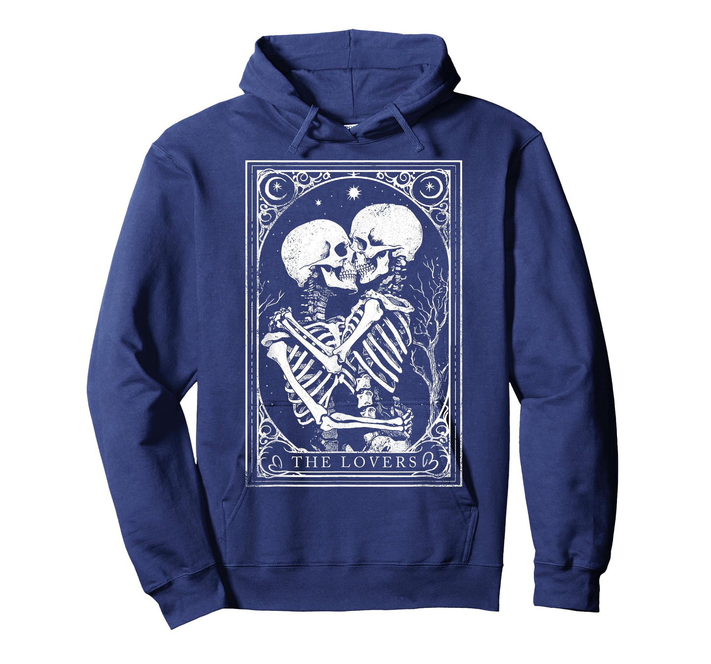 Tarot Card Shirt The Lovers Goth Skeleton Halloween Occult T-Shirt