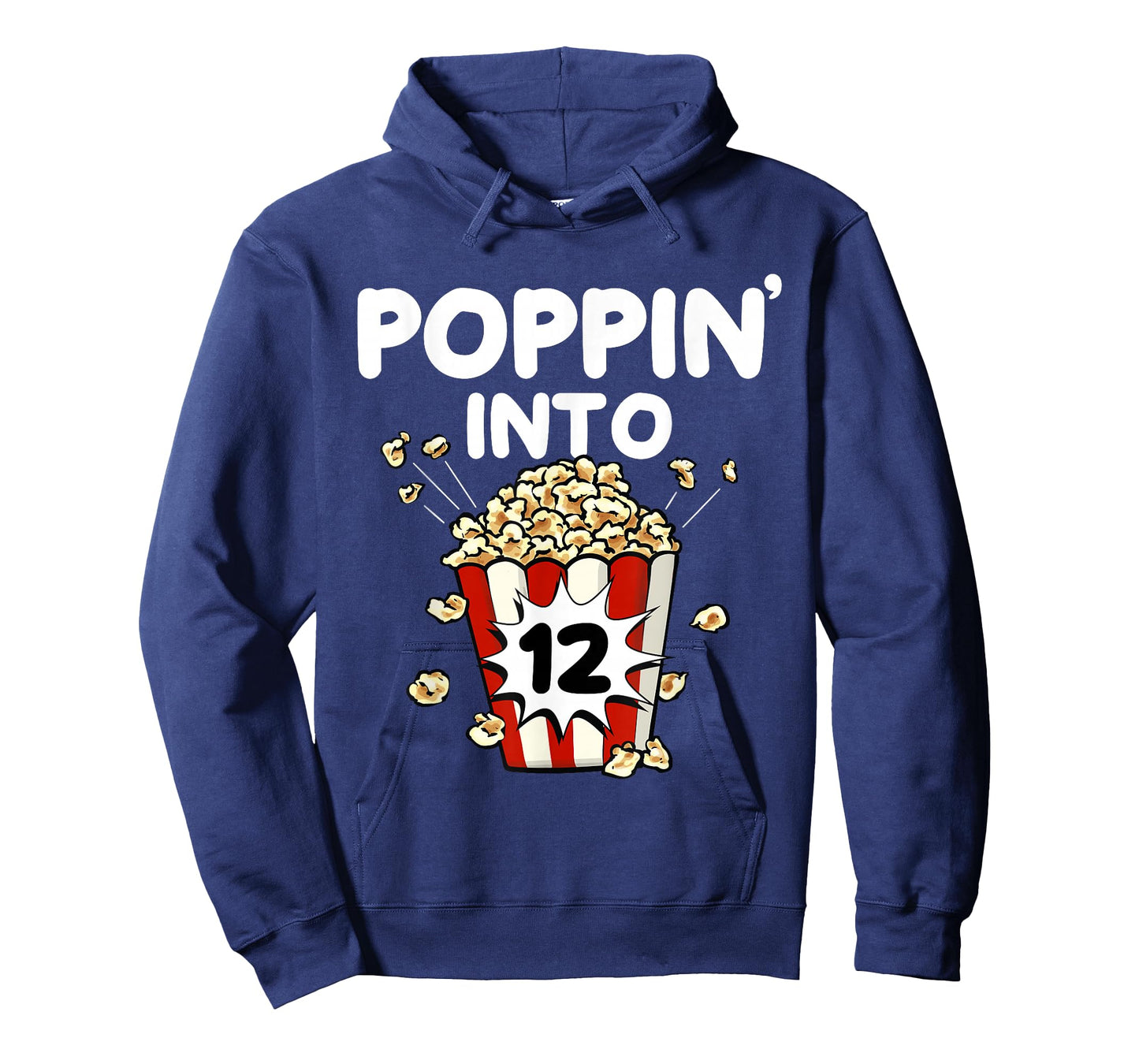 Poppin' Into 12 Years Old Movie Night Popcorn 12th Birthday T-Shirt