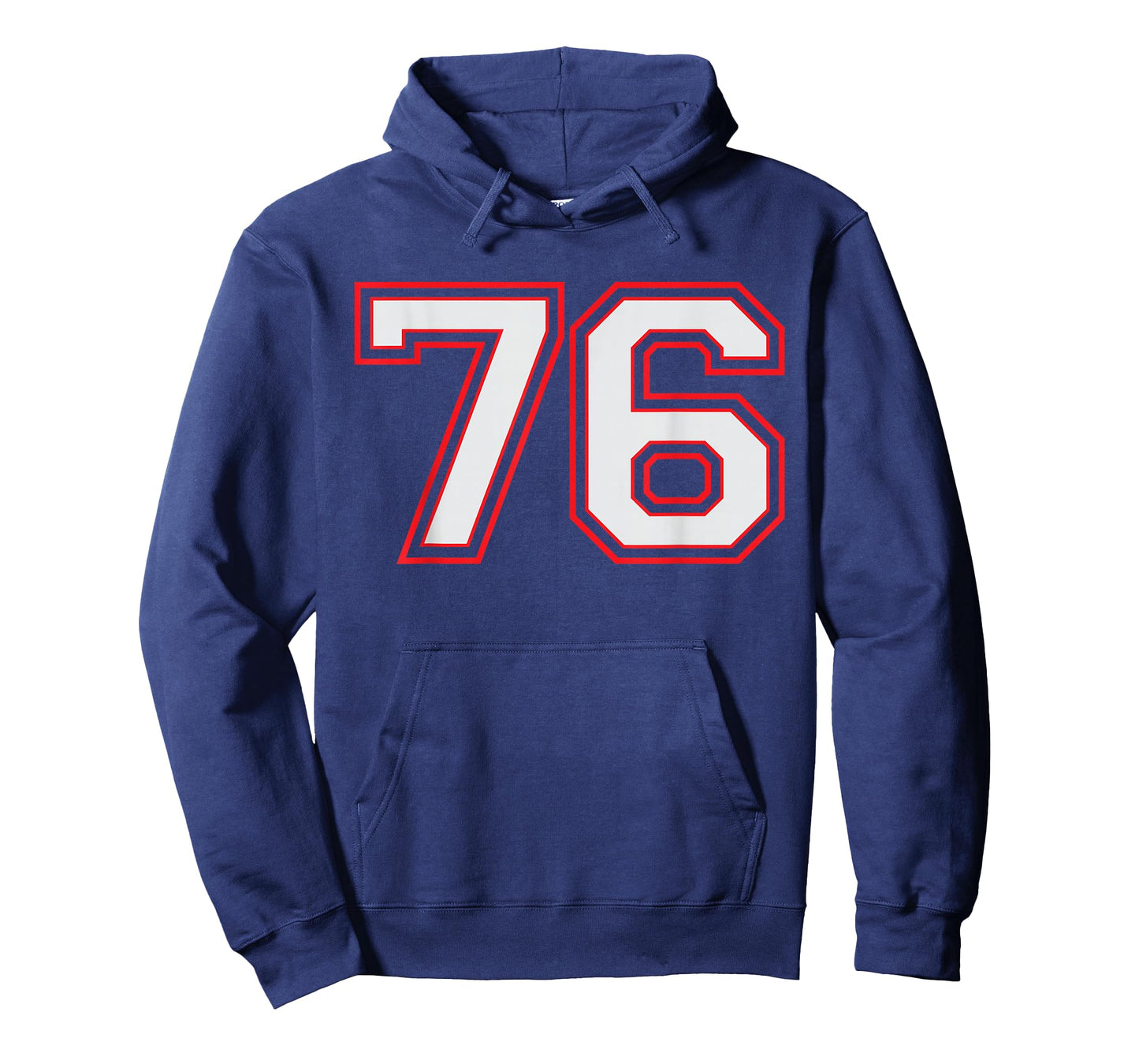 Red Number 76 Sports Player Jersey Fun Game Winner #76 Lucky T-Shirt