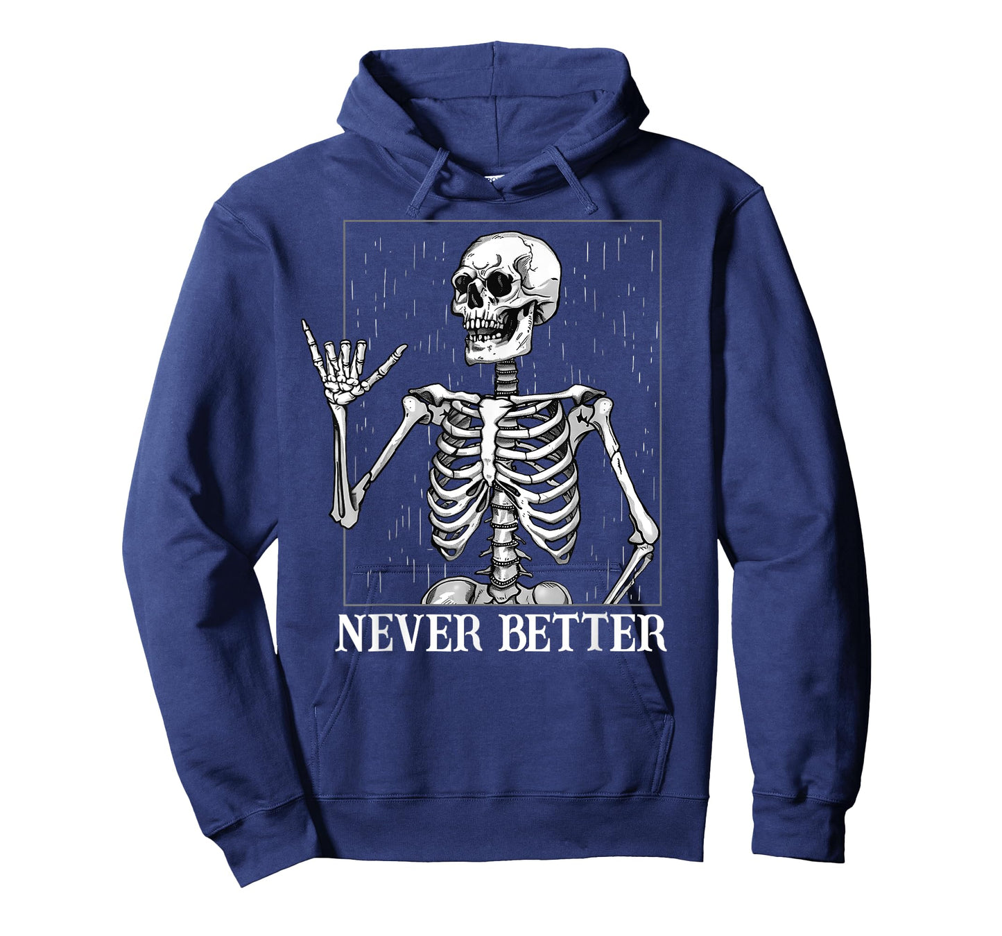 Halloween Shaka Hand Sign Never Better Skeleton Funny Skull T-Shirt