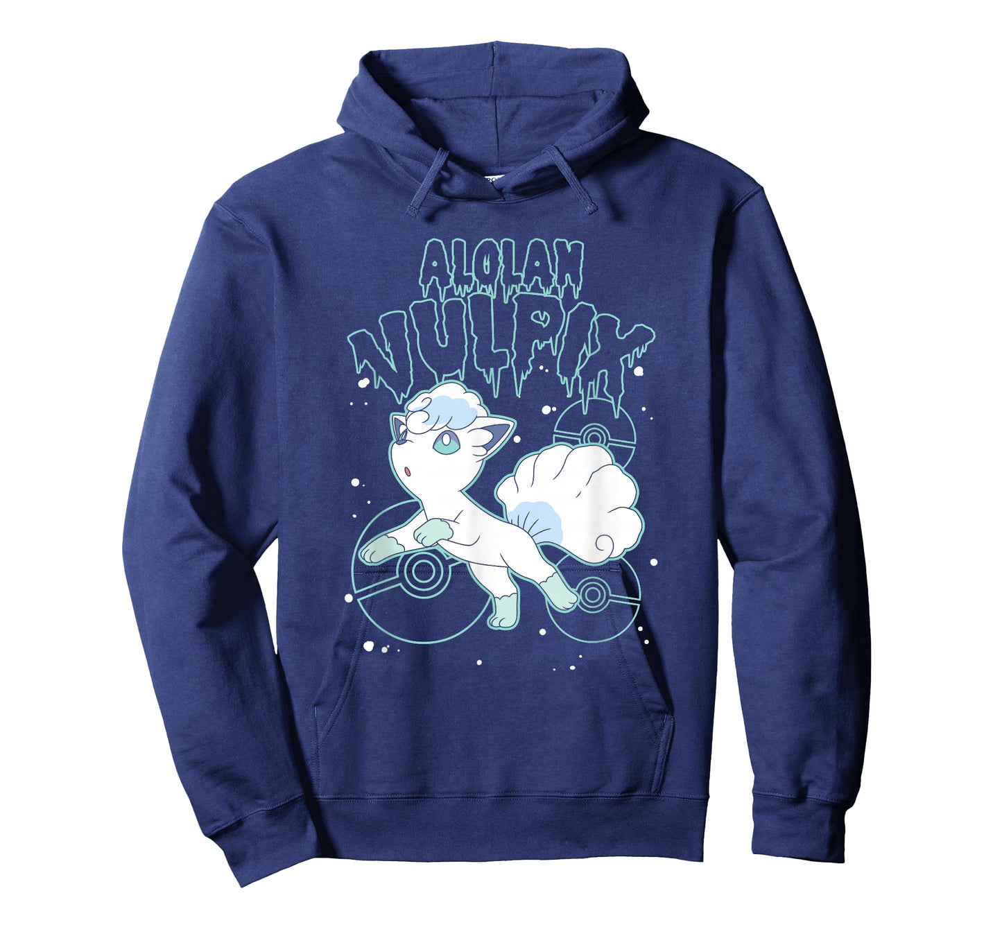 Pokémon Alolan Vulpix Dripping Text Falling Snowballs Shot T-Shirt