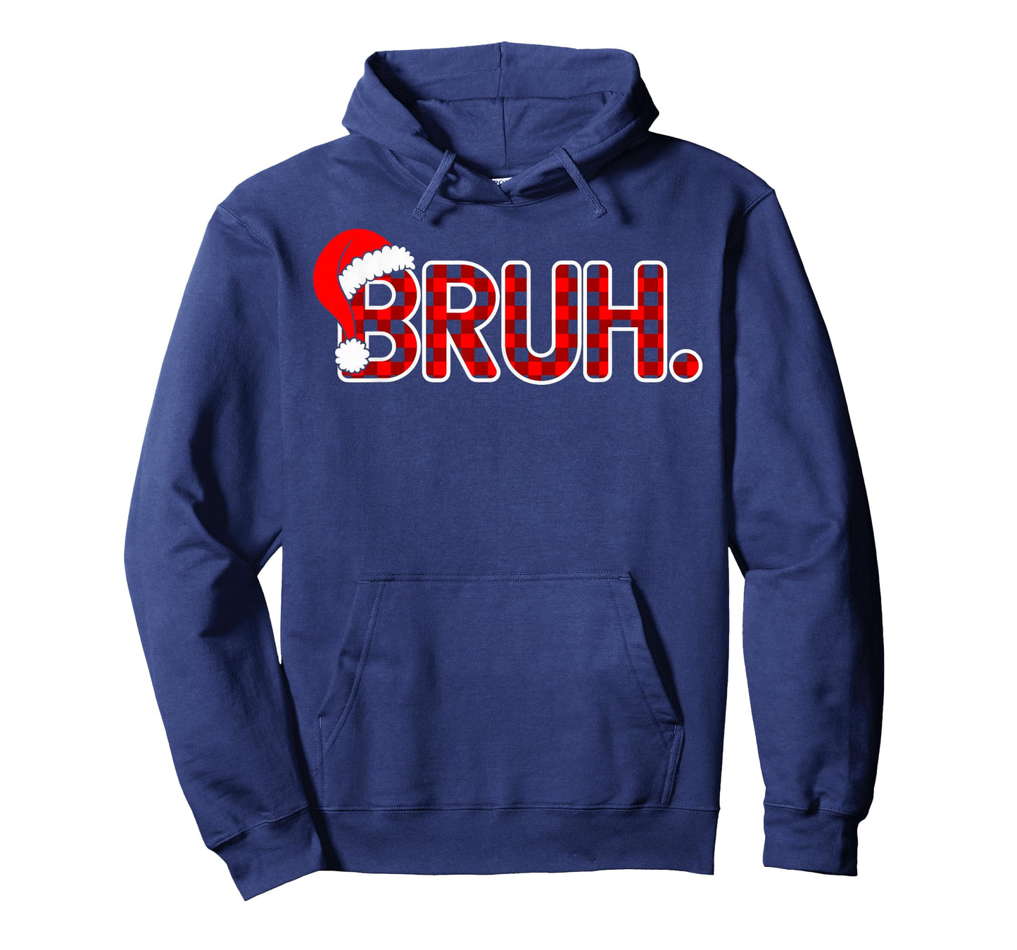 Bruh Christmas Red Plaid Teens Boys Kids Family Xmas Pajama T-Shirt