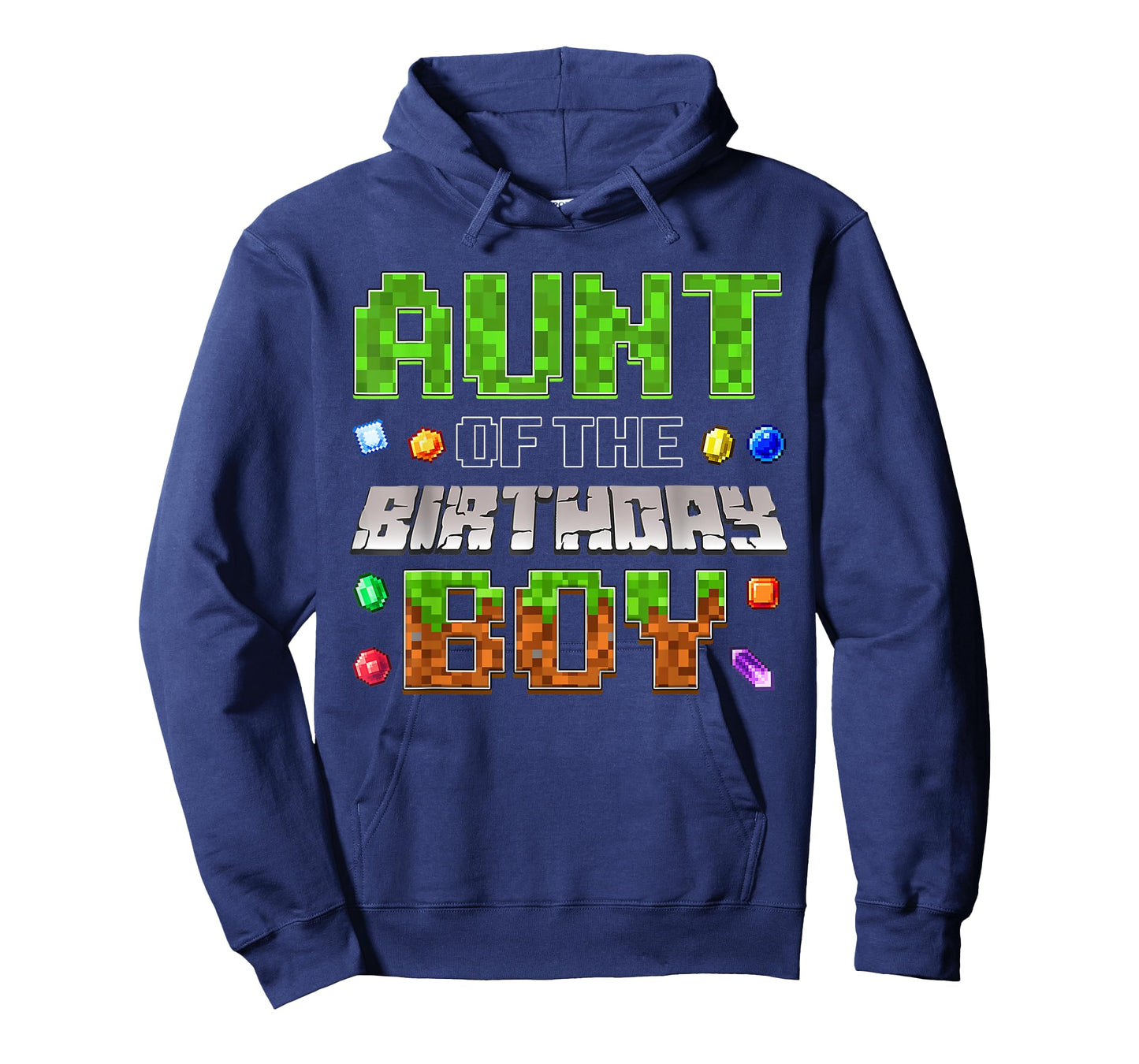 Aunt Of The Birthday Boy Game Pixel Number Birthday Party T-Shirt
