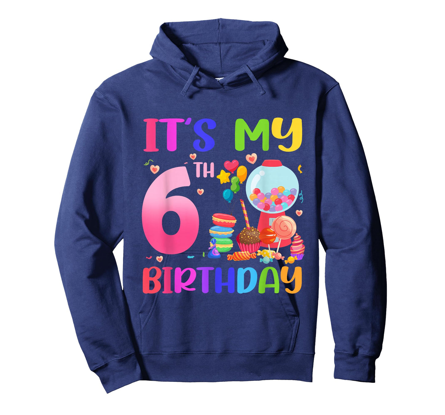 It's My 6th Birthday Girl Candy Candyland 6 Year Old T-Shirt