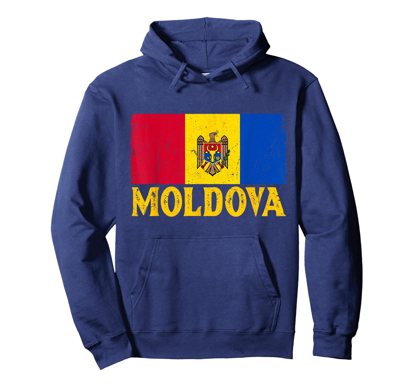Distressed Retro Moldova Flag Men Women Kids Patriotic T-Shirt