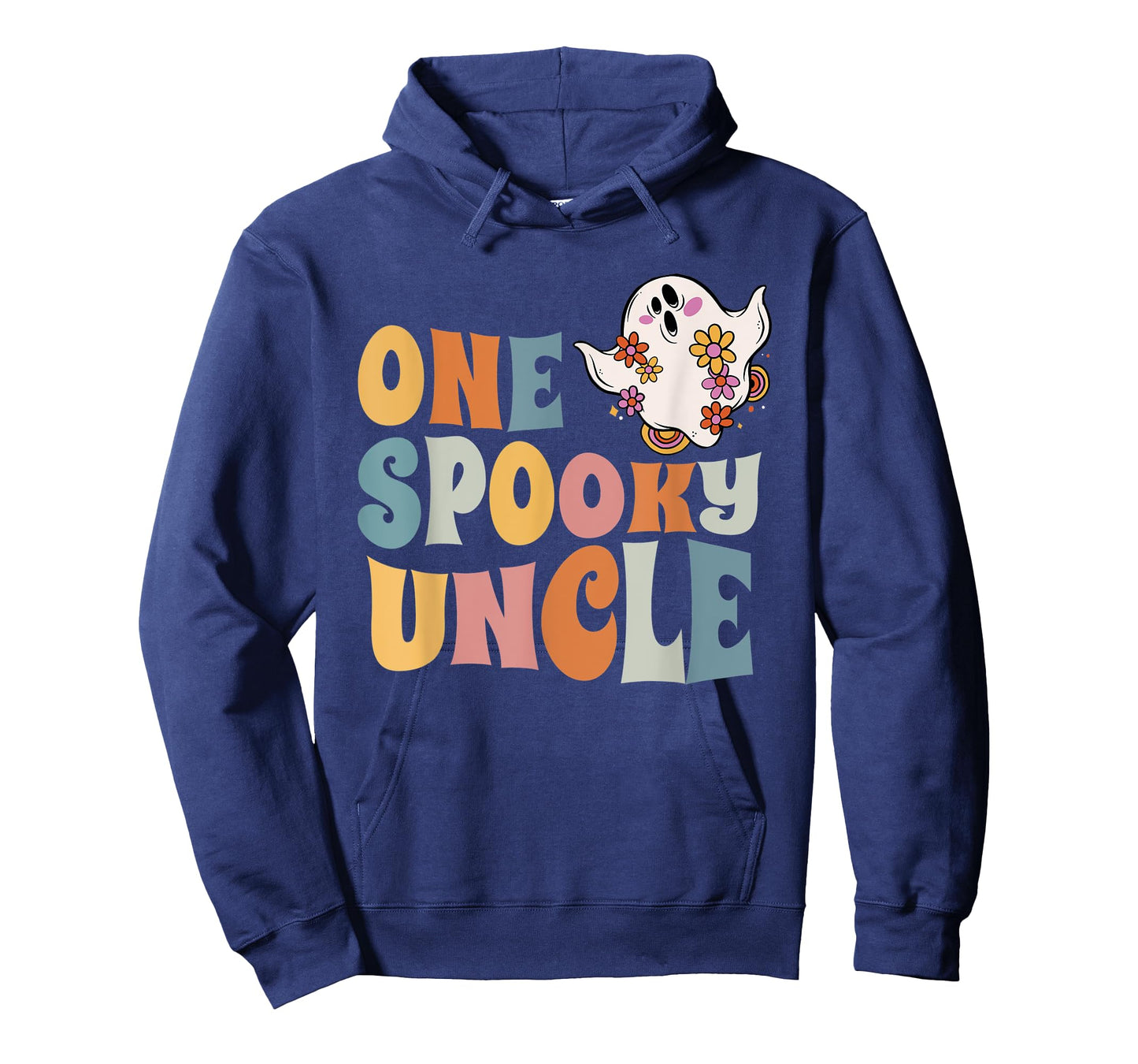 Mens One Spooky Uncle Groovy Halloween Costume T-Shirt