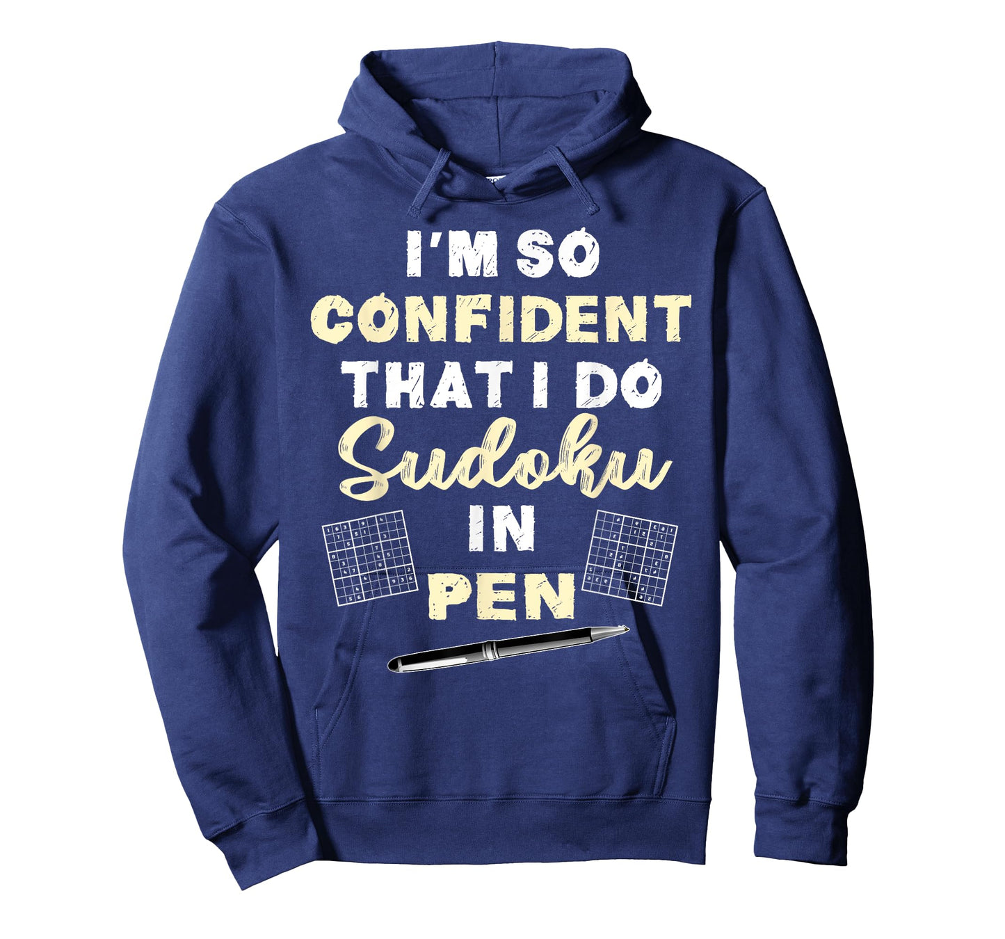 So Confident I Do Sudoku In Pen | Sudoku Game Humour Quote T-Shirt