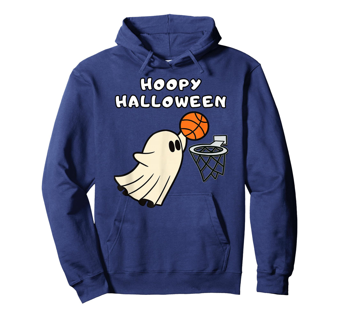 Hoopy Halloween Basketball Ghost Slam Dunk Basketball Hoop T-Shirt