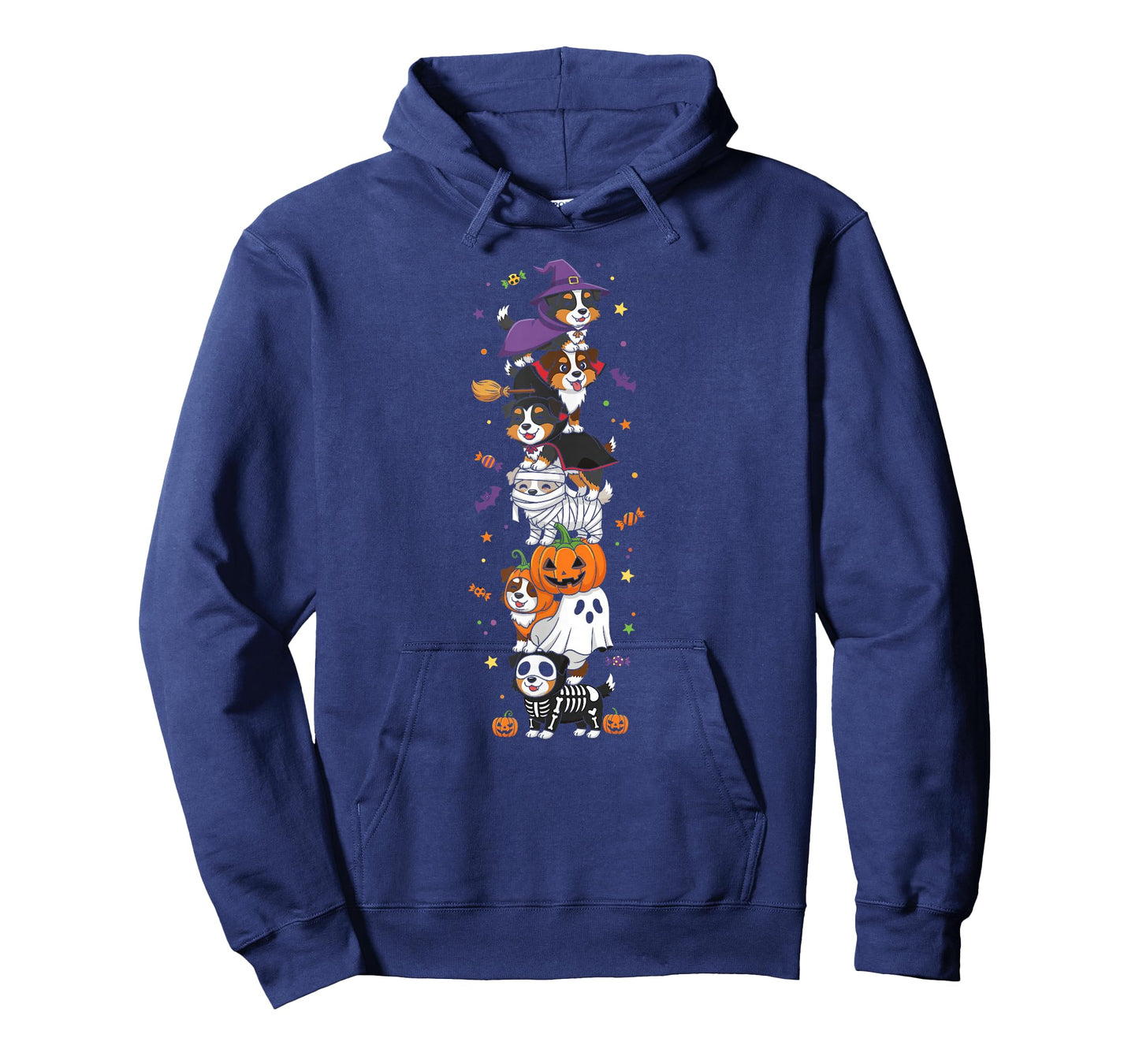 Australian Shepherd Witch Ghost Halloween Kids Mens Womens T-Shirt