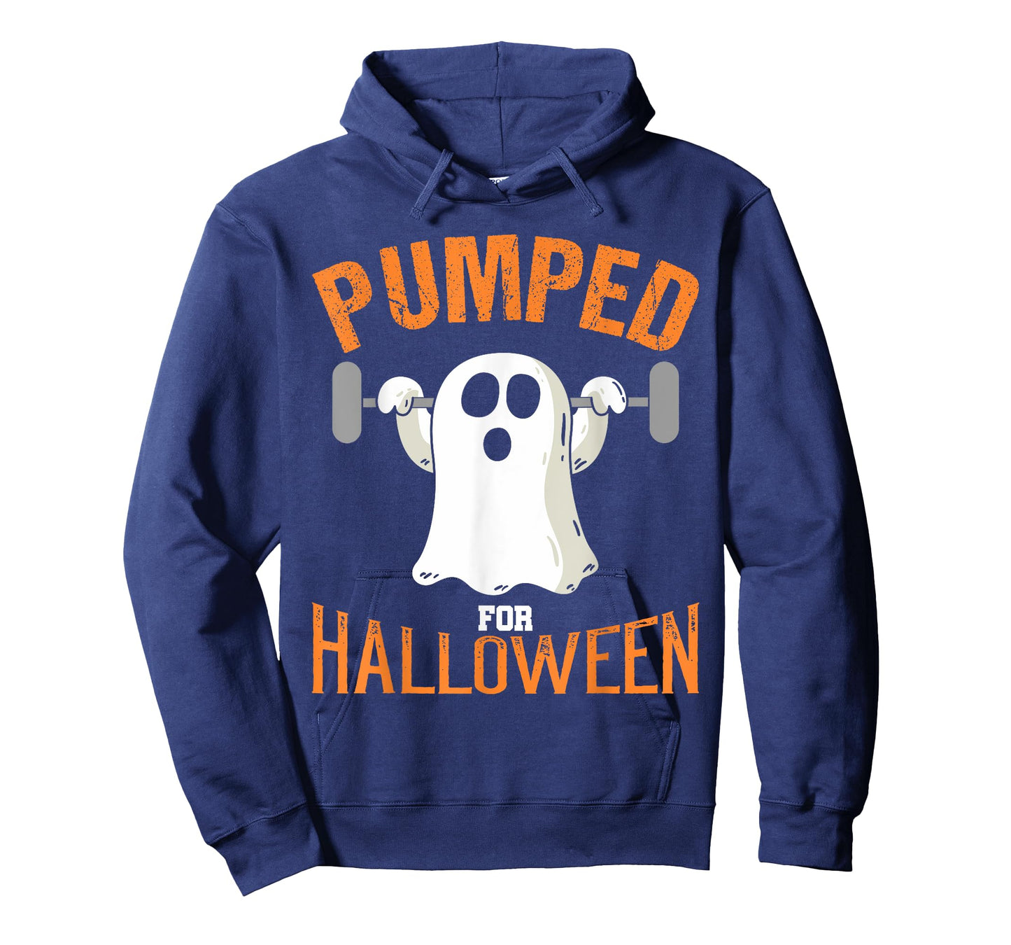 Halloween Fitness Ghost Design - Pumped Bodybuilder T-Shirt