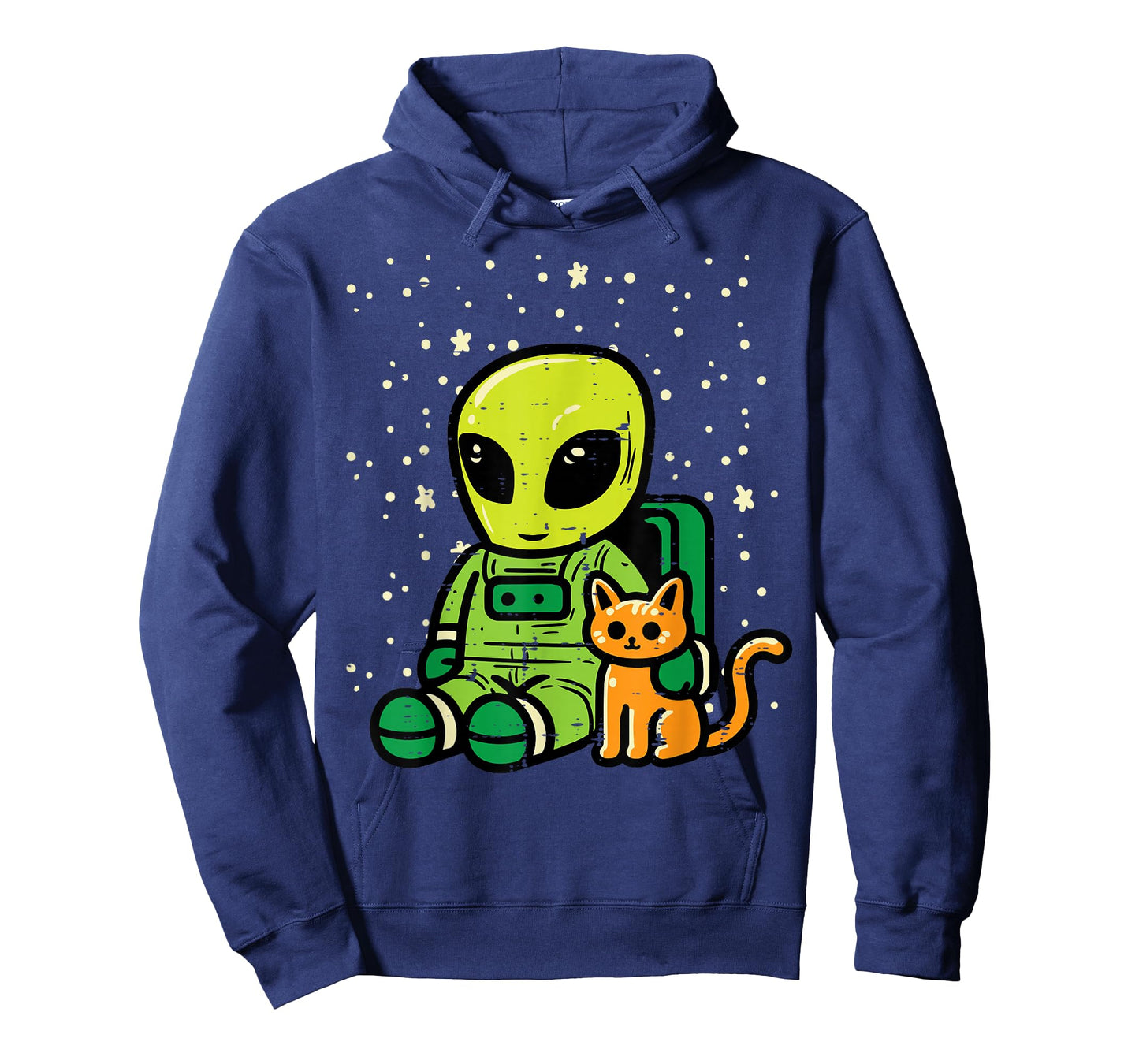 Alien Astronaut Cat Sitting Cute Ufo Girls Boys Kids Women T-Shirt