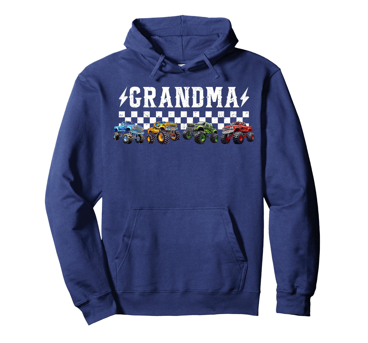 Grandma Retro Monster Truck Family Crew Birthday Matching T-Shirt